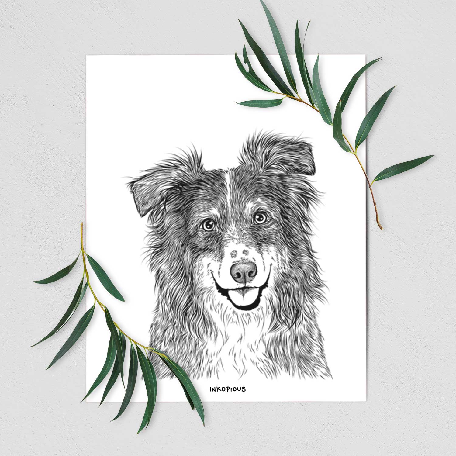 Aushe the Australian Shepherd Art Print