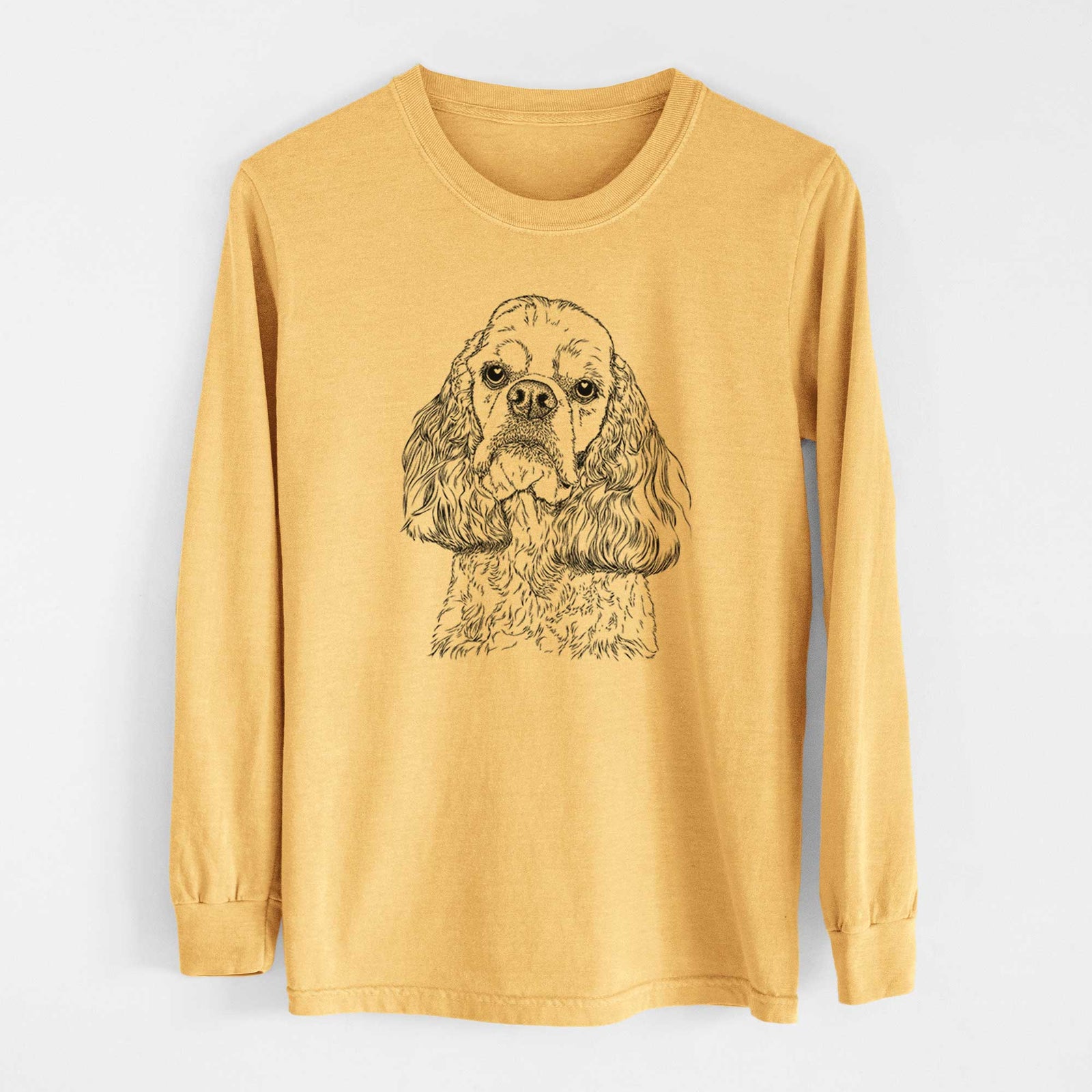 Bare Bailey the American Cocker Spaniel - Heavyweight 100% Cotton Long Sleeve