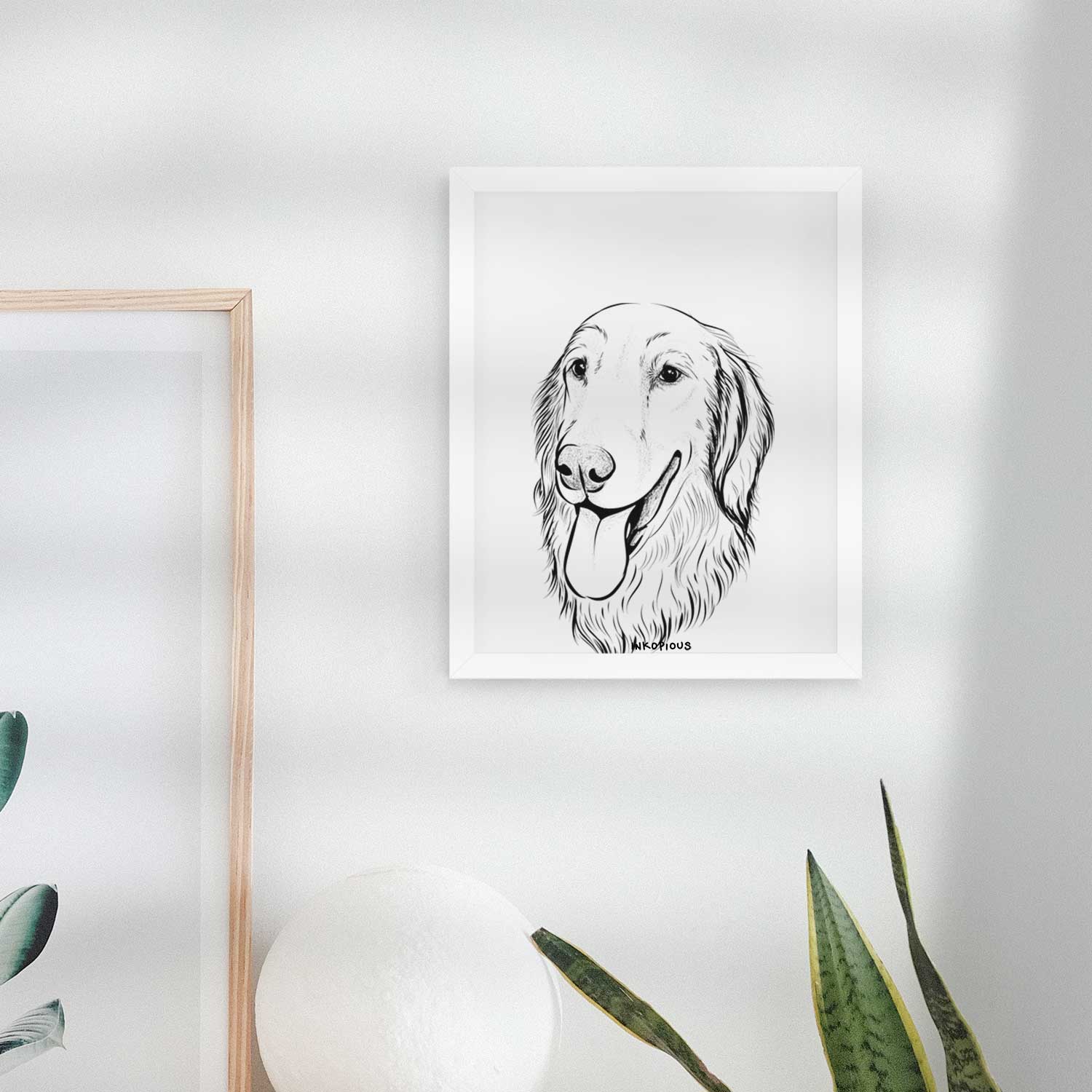 Bailey the Golden Retriever Art Print