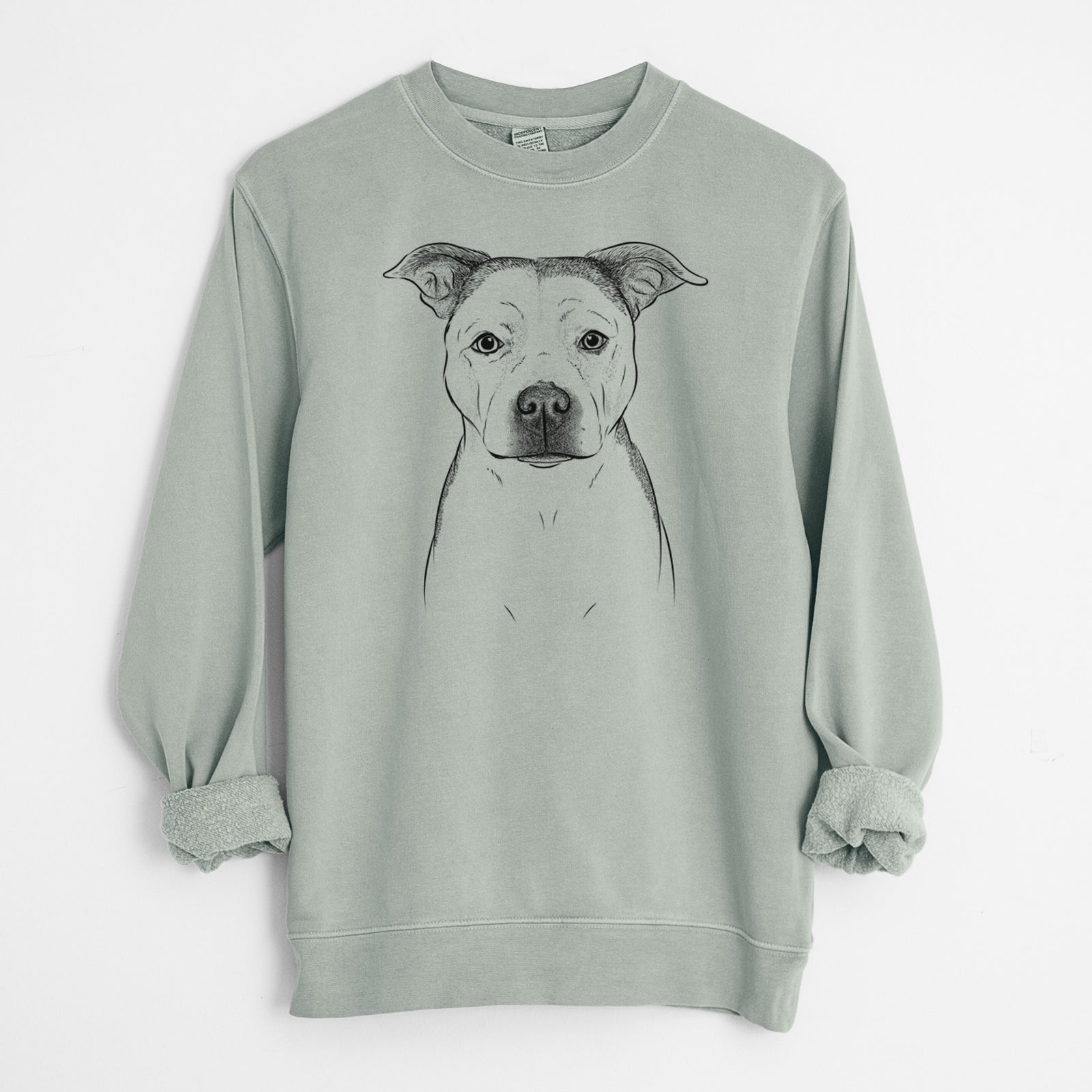Bare Bailey the Pitbull - Unisex Pigment Dyed Crew Sweatshirt