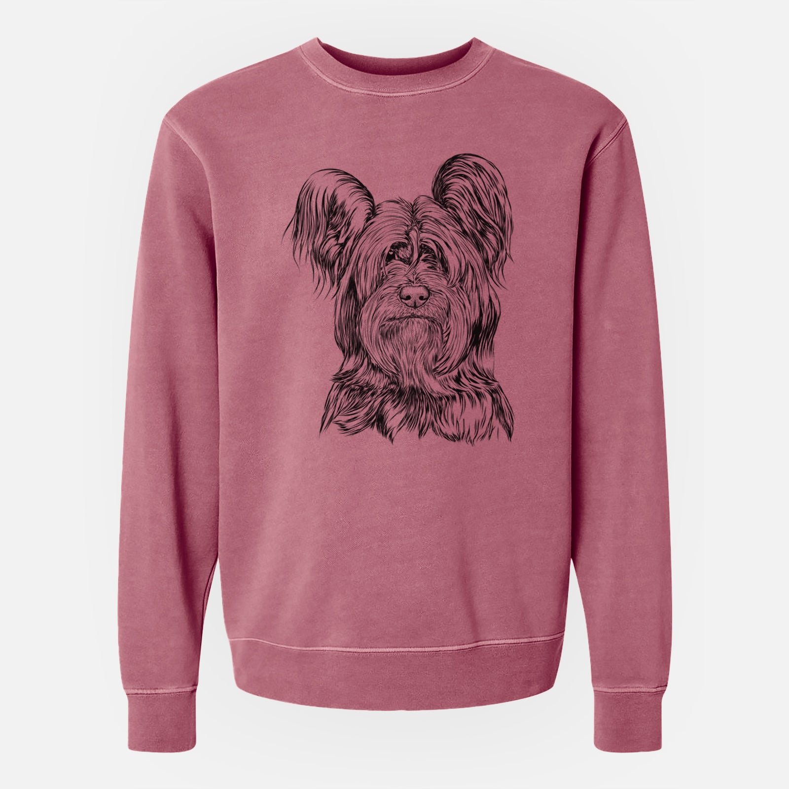 Bare Bandit the Skye Terrier - Unisex Pigment Dyed Crew Sweatshirt