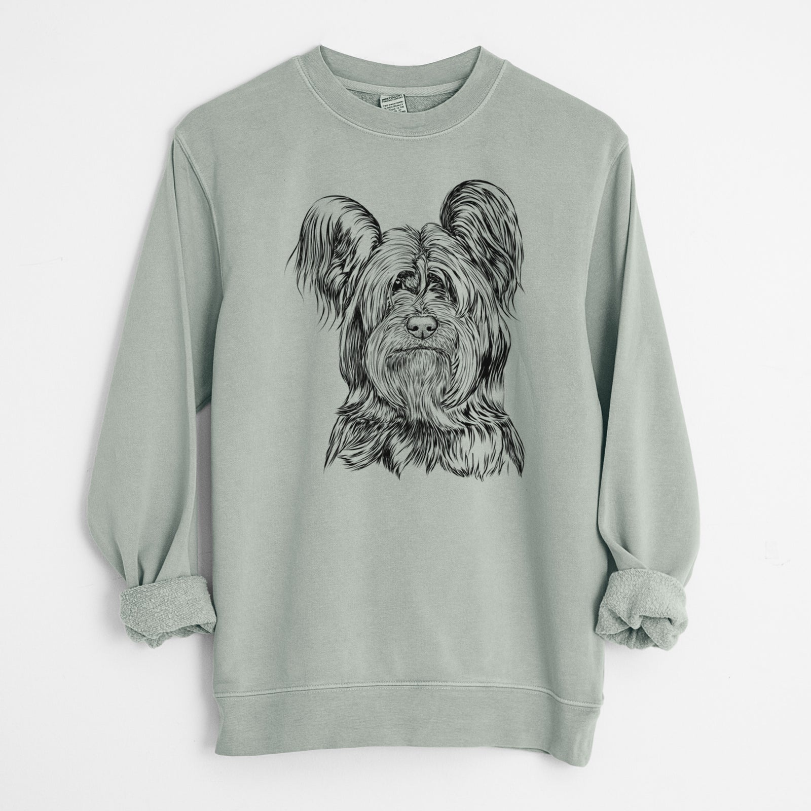 Bare Bandit the Skye Terrier - Unisex Pigment Dyed Crew Sweatshirt