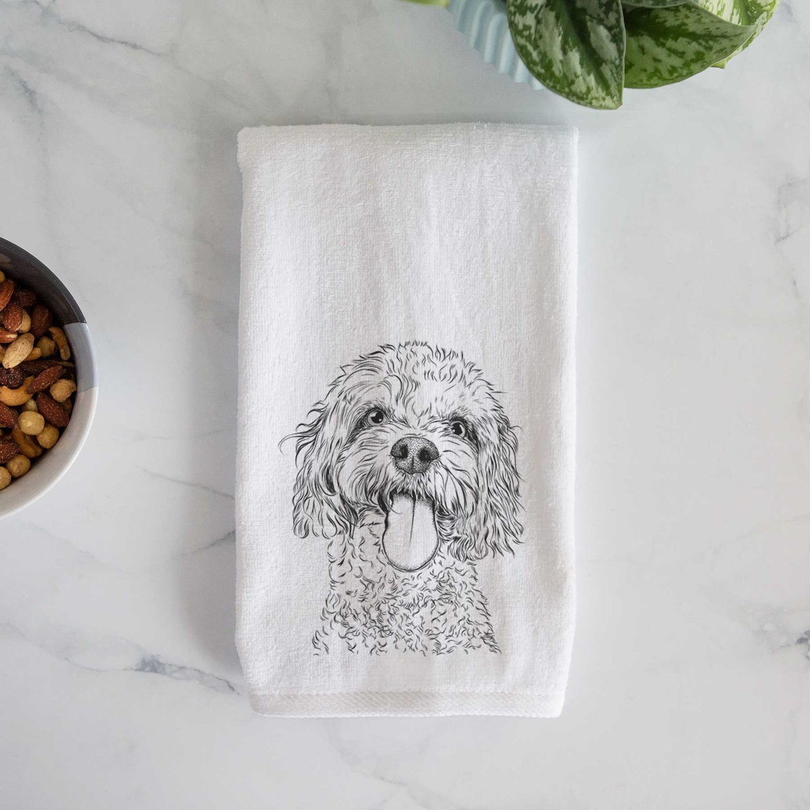 Barney the Cavachon Decorative Hand Towel