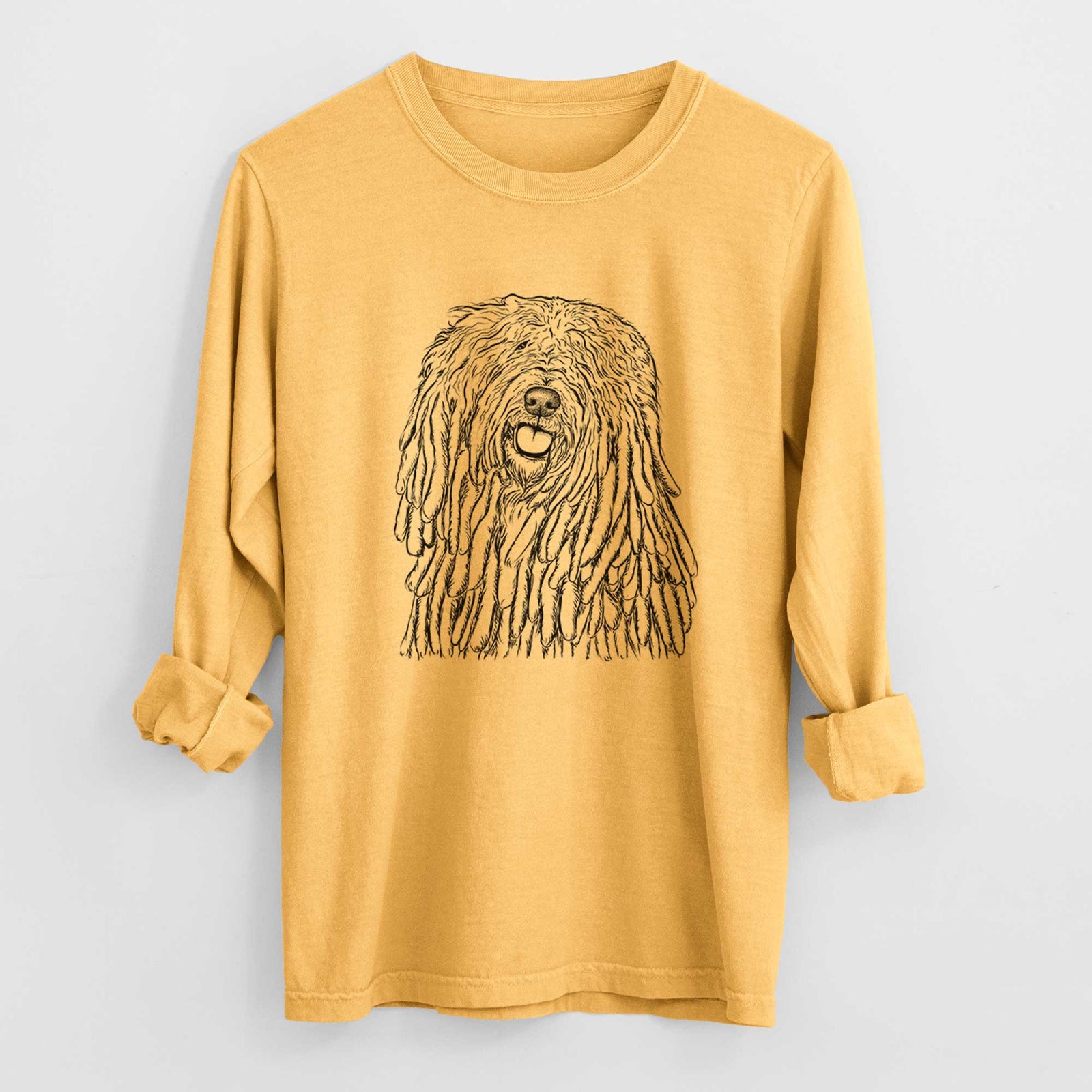 Bare Barry the Komondor - Heavyweight 100% Cotton Long Sleeve
