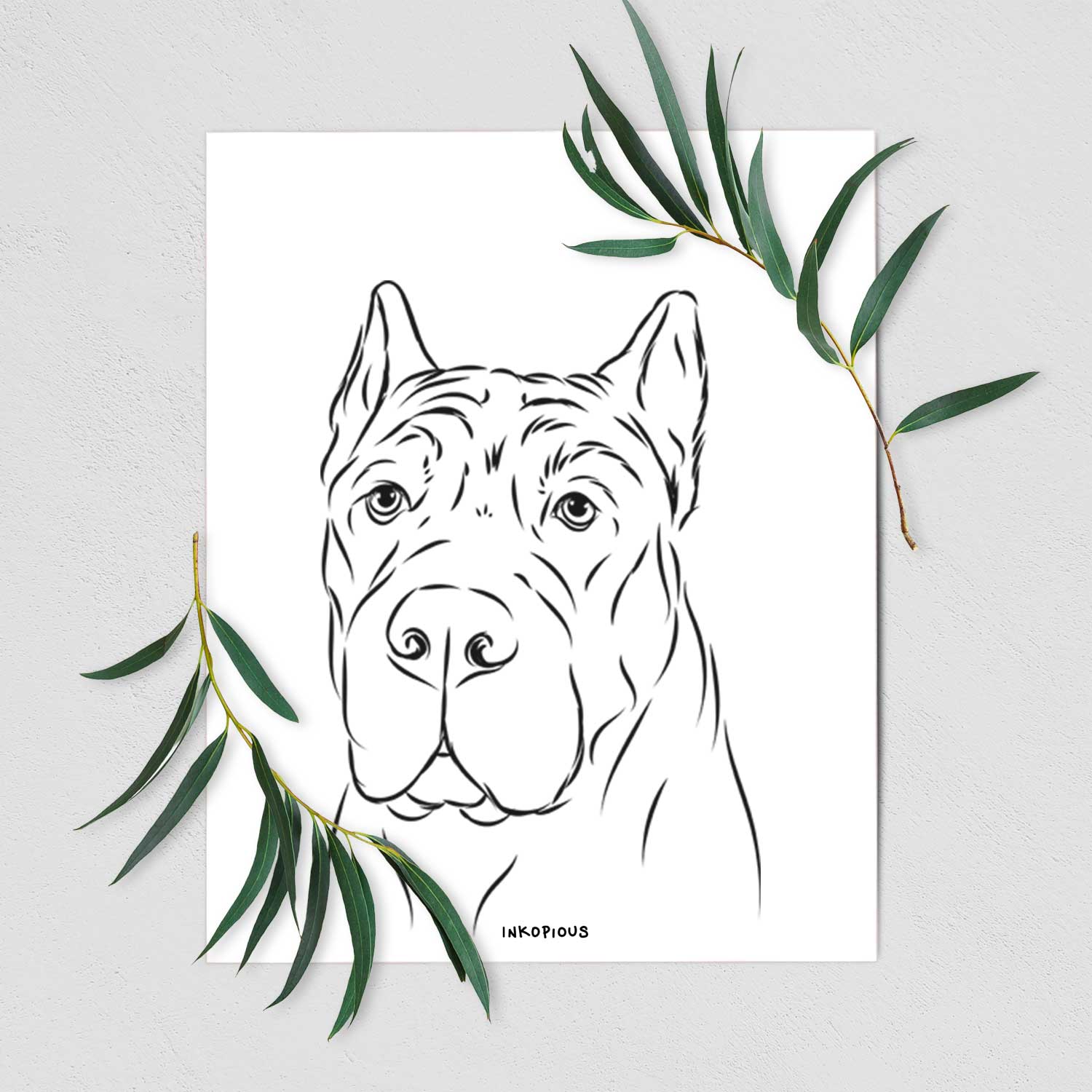 Bearson the Cane Corso Art Print