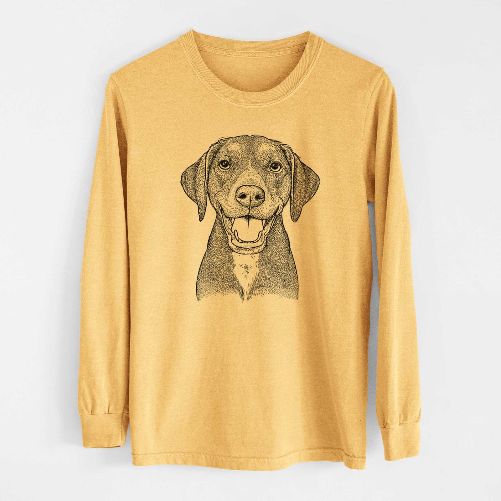 Bare Beaver the Hound Mix - Heavyweight 100% Cotton Long Sleeve