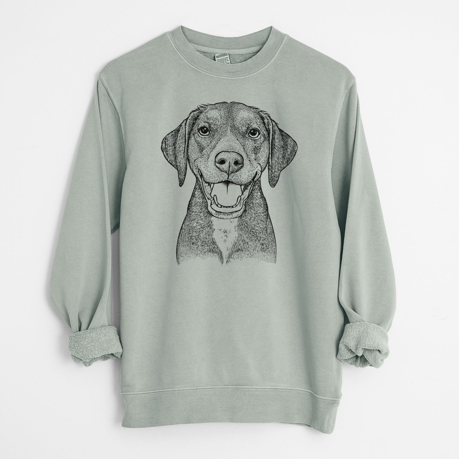 Bare Beaver the Hound Mix - Unisex Pigment Dyed Crew Sweatshirt