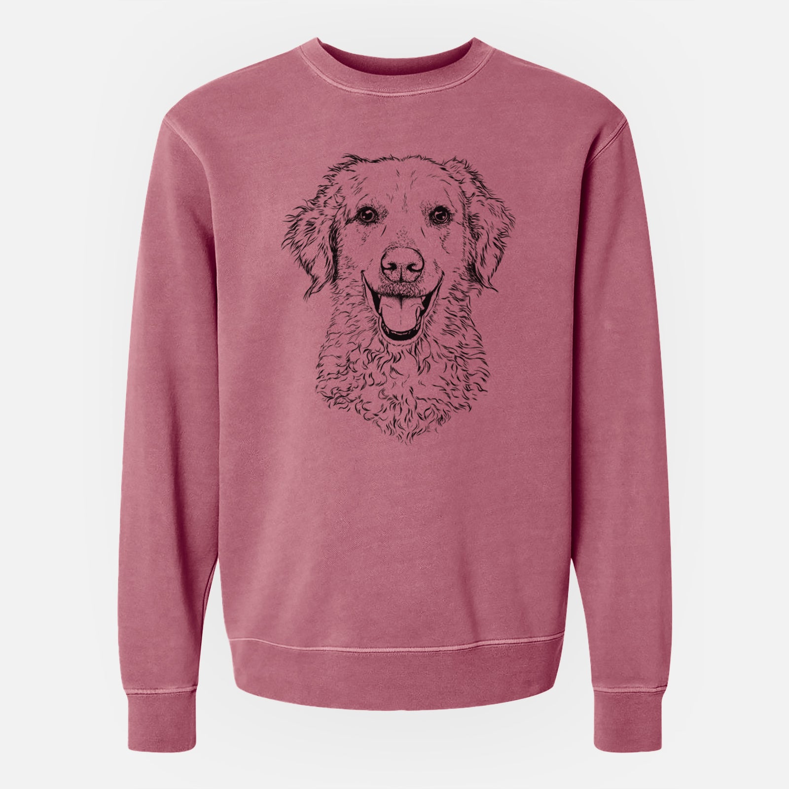 Bare Bella Bean the Goldendoodle - Unisex Pigment Dyed Crew Sweatshirt