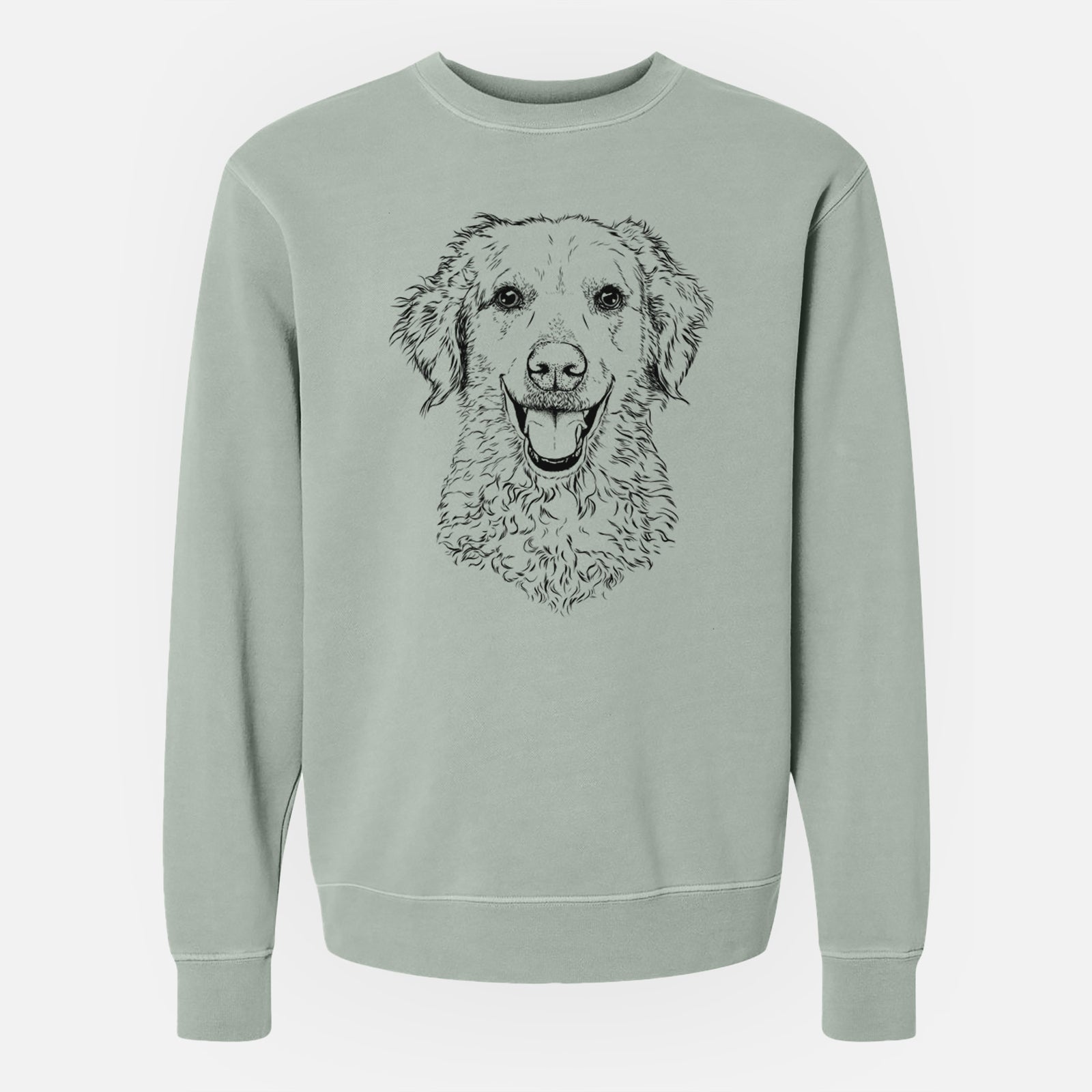 Bare Bella Bean the Goldendoodle - Unisex Pigment Dyed Crew Sweatshirt