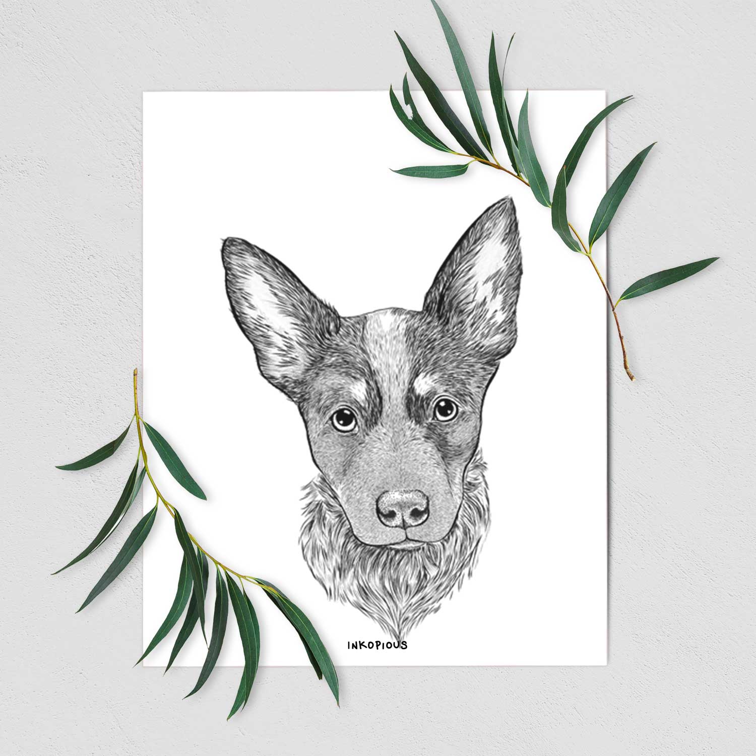Bella the Blue Heeler Puppy Art Print