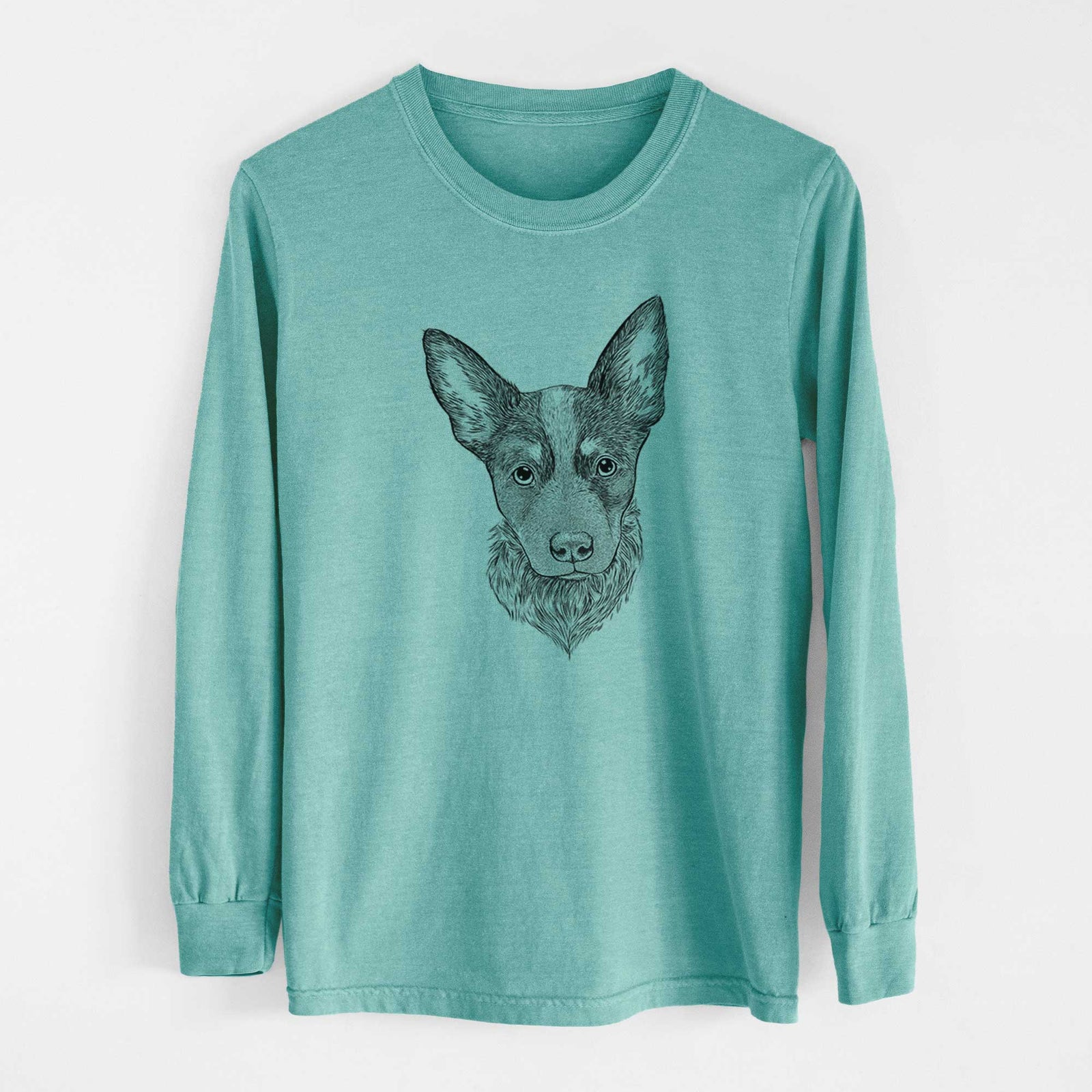 Bare Bella the Blue Heeler Puppy - Heavyweight 100% Cotton Long Sleeve