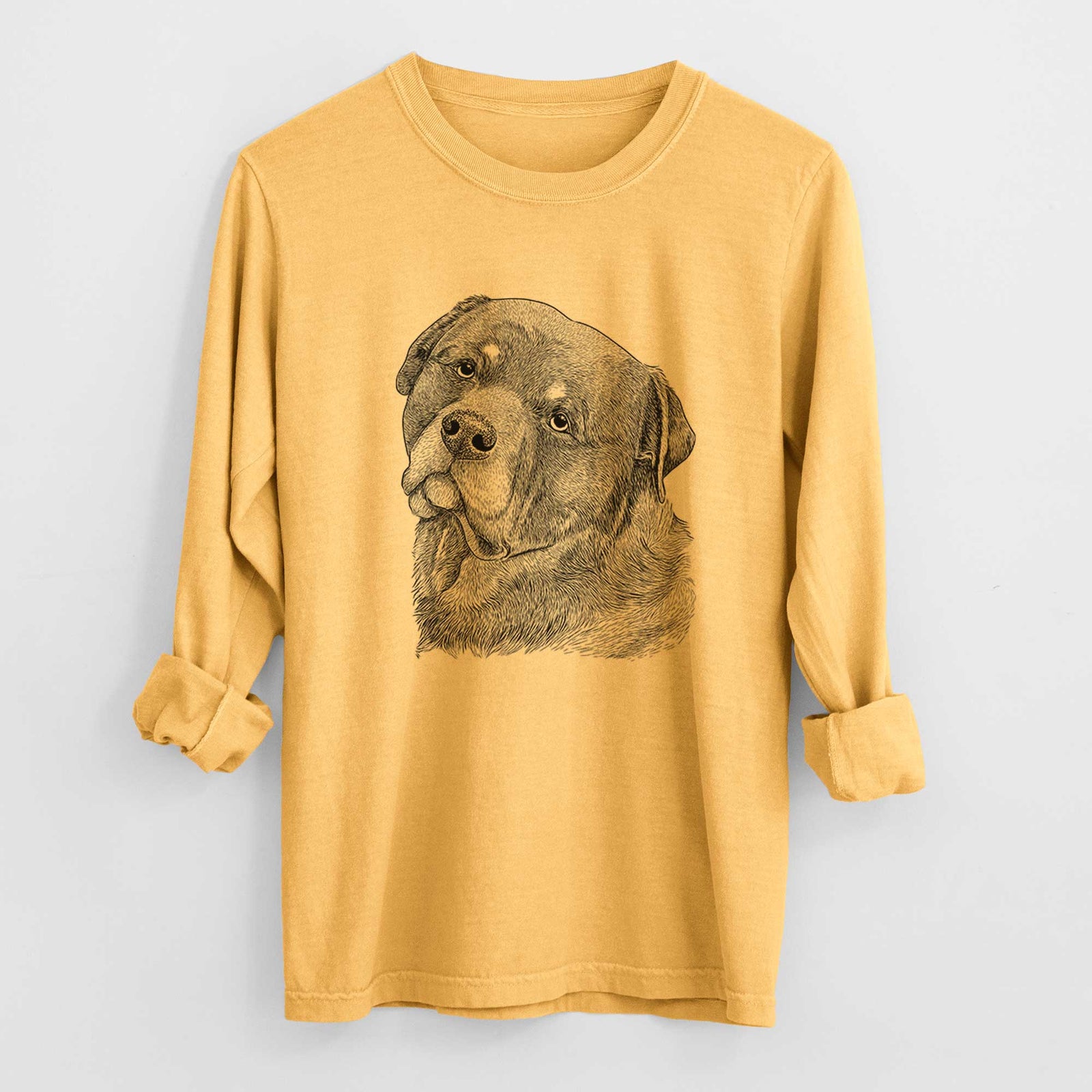 Bare Bender the Rottweiler - Heavyweight 100% Cotton Long Sleeve