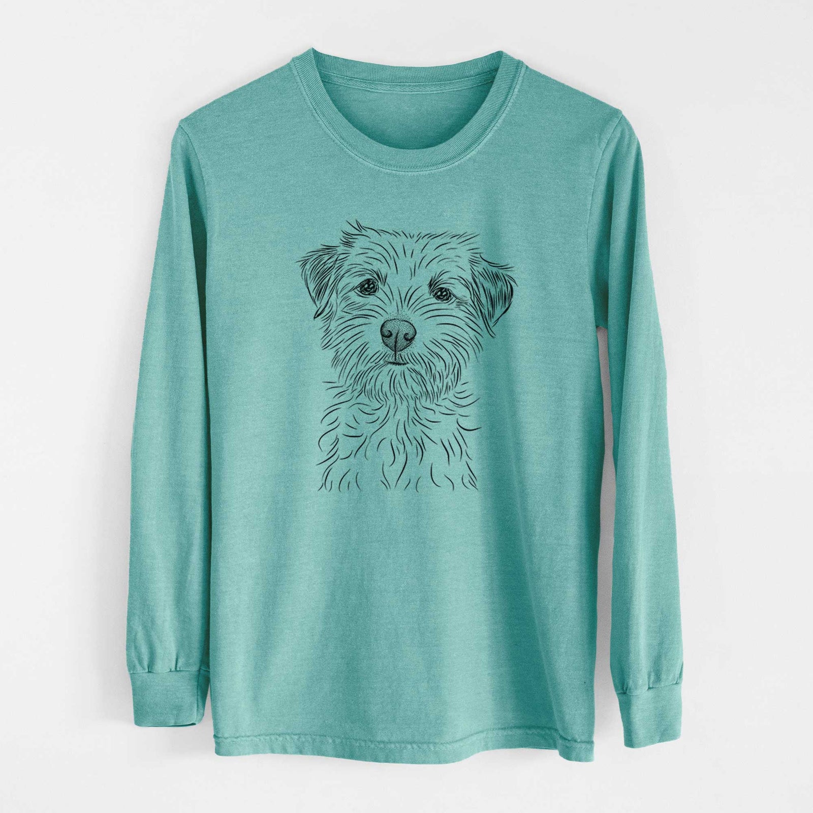 Bare Benjamin the Border Terrier - Heavyweight 100% Cotton Long Sleeve