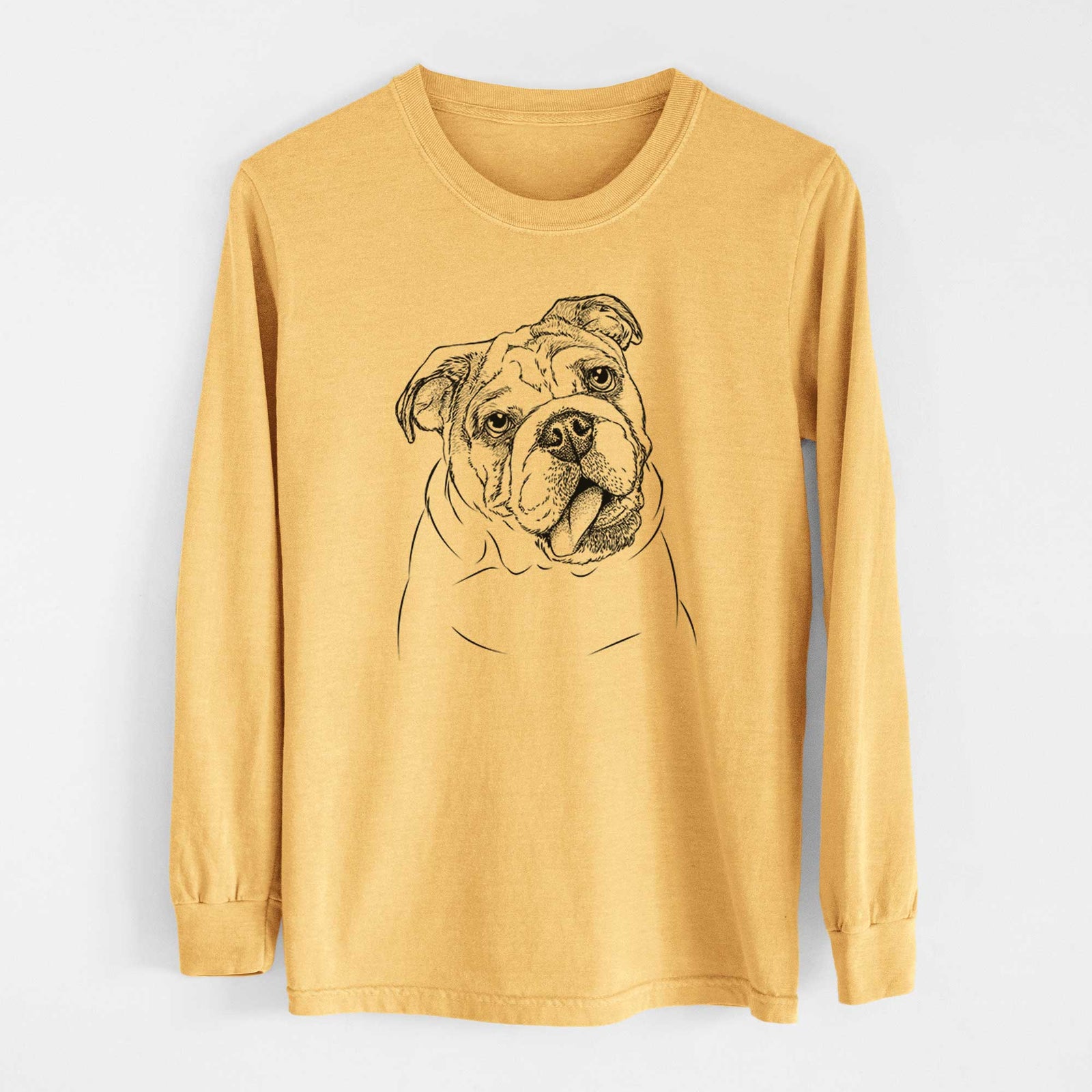 Bare Benson the English Bulldog - Heavyweight 100% Cotton Long Sleeve