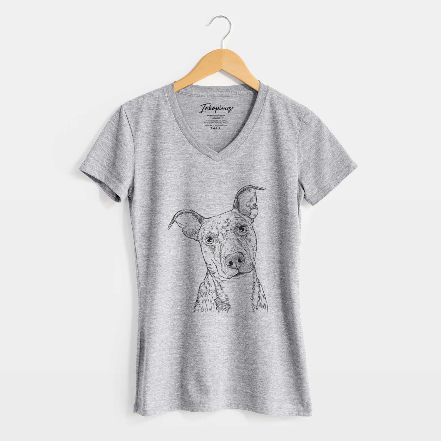 Bare Bianca the Mixed Breed - Women's V-neck Shirt