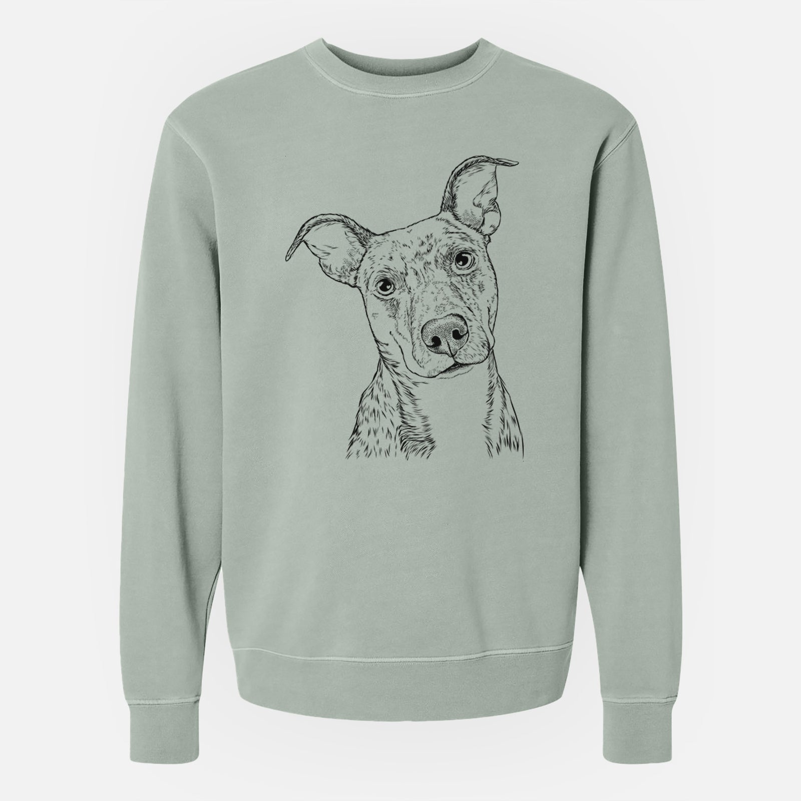 Bare Bianca the Mixed Breed - Unisex Pigment Dyed Crew Sweatshirt
