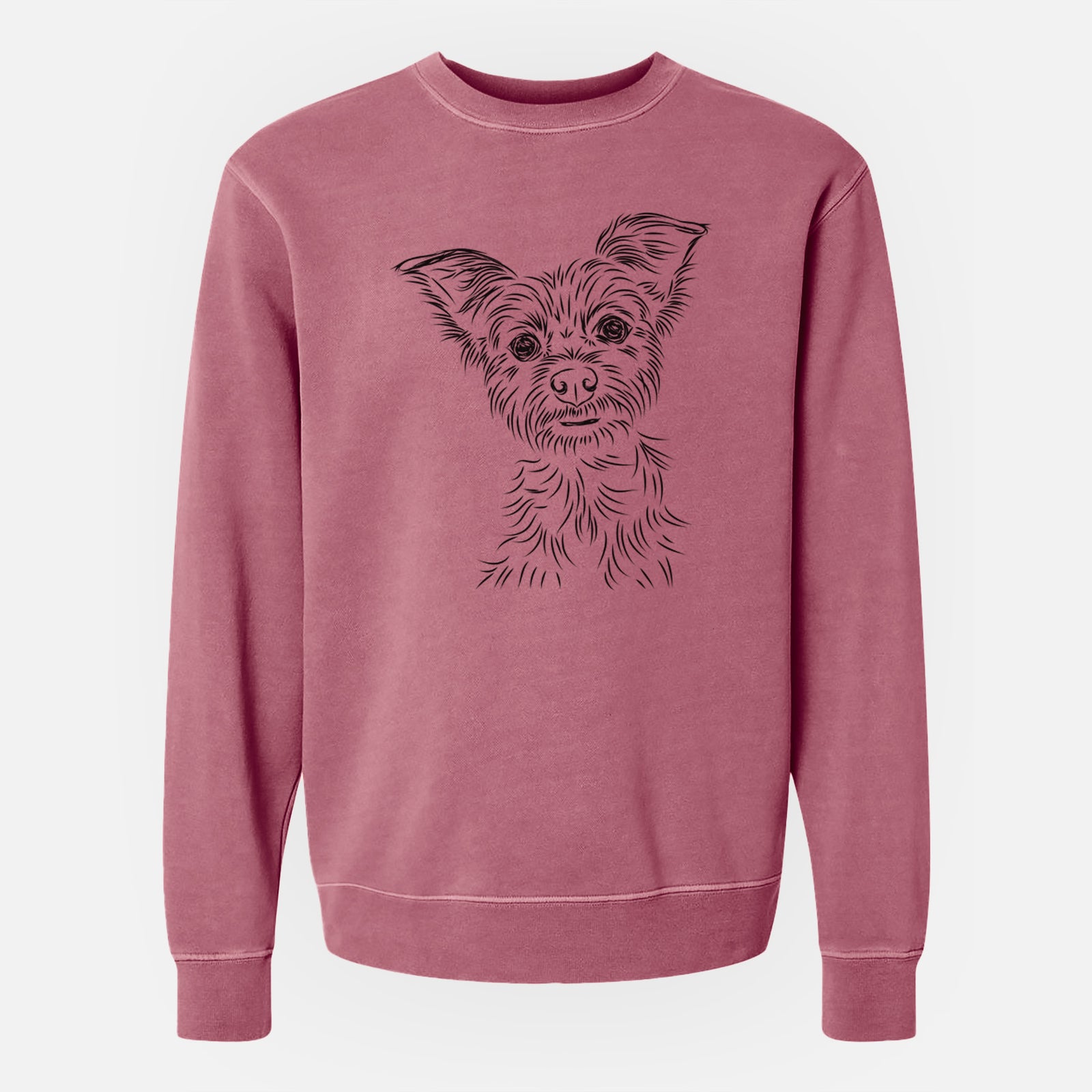 Bare Bingo the Yorkshire Terrier - Unisex Pigment Dyed Crew Sweatshirt