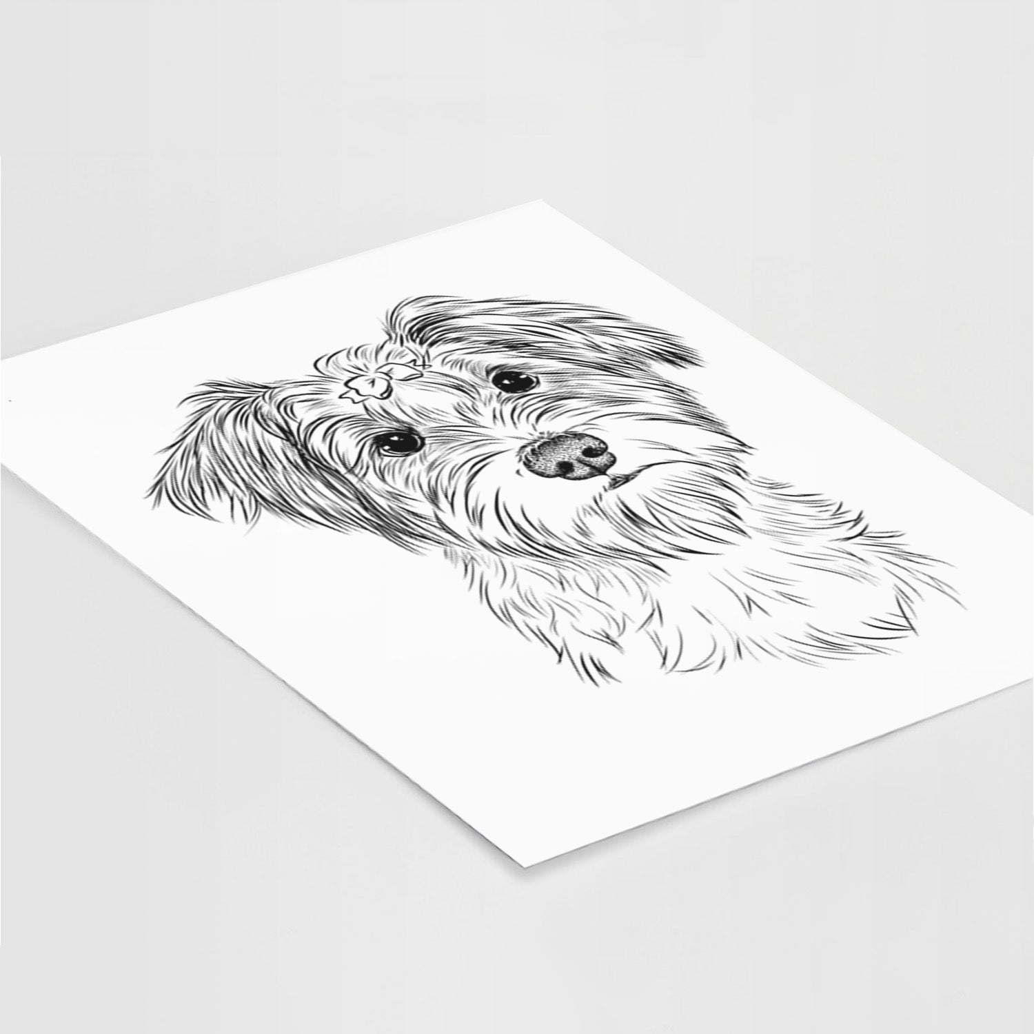 Birdee the Schnauzer Mix Art Print