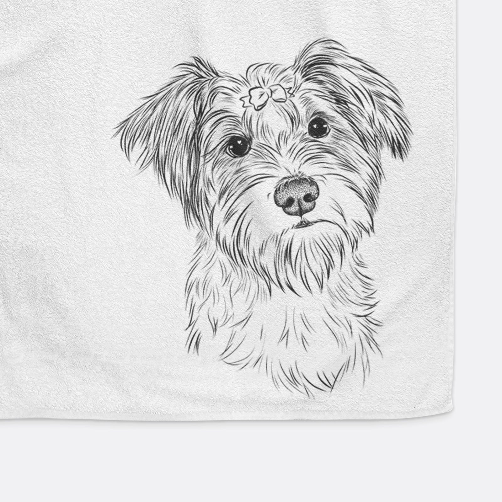 Birdee the Schnauzer Mix Decorative Hand Towel