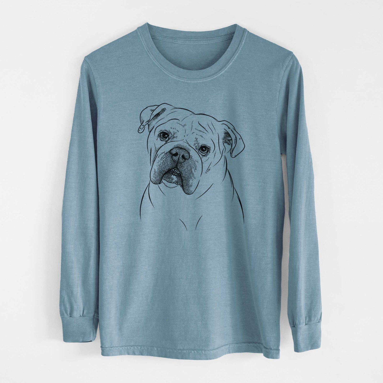 Bare Blossom the English Bulldog - Heavyweight 100% Cotton Long Sleeve