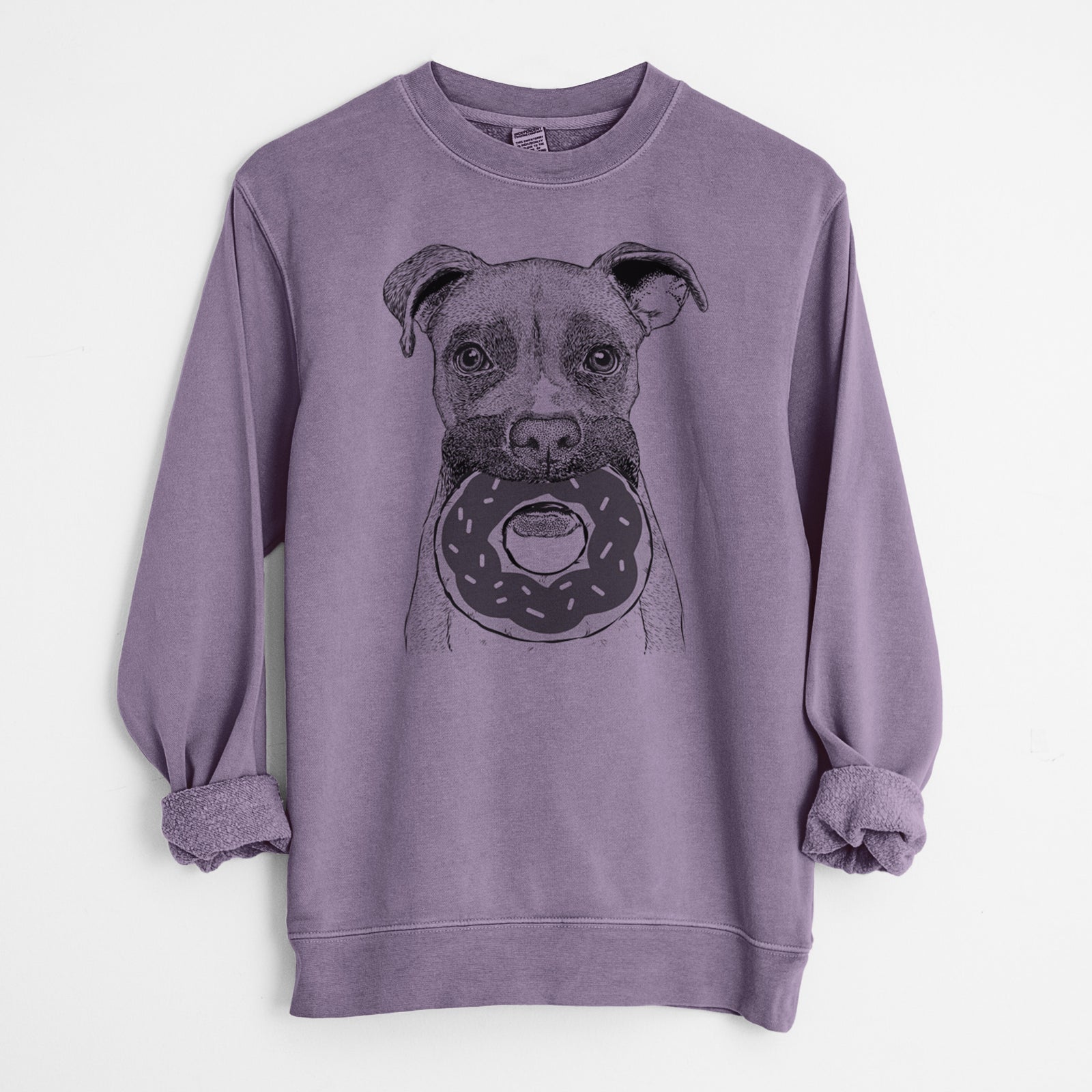 Bare Bo the Boxer - Unisex Pigment Dyed Crew Sweatshirt