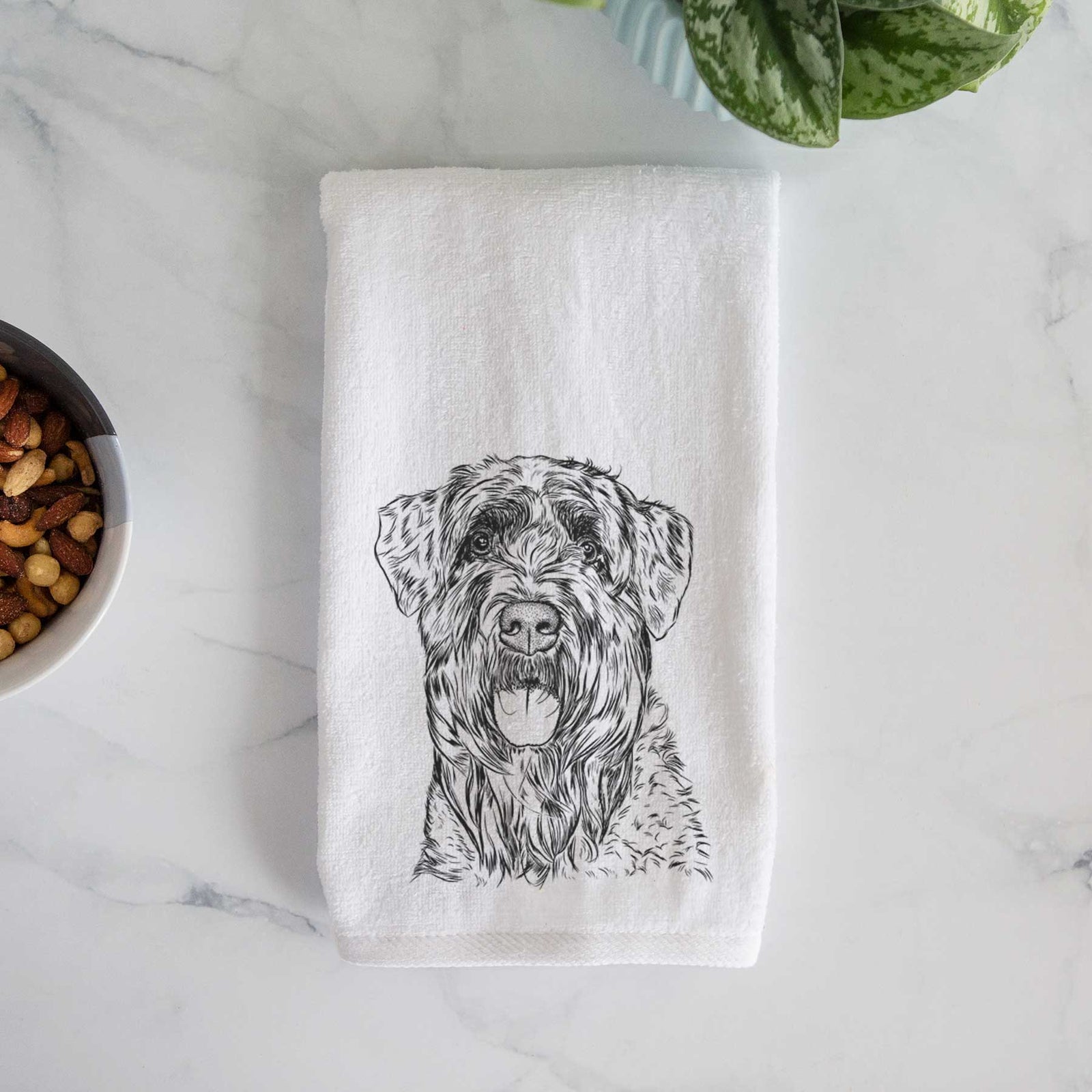 Bonnie the Bouvier Des Flandres Decorative Hand Towel