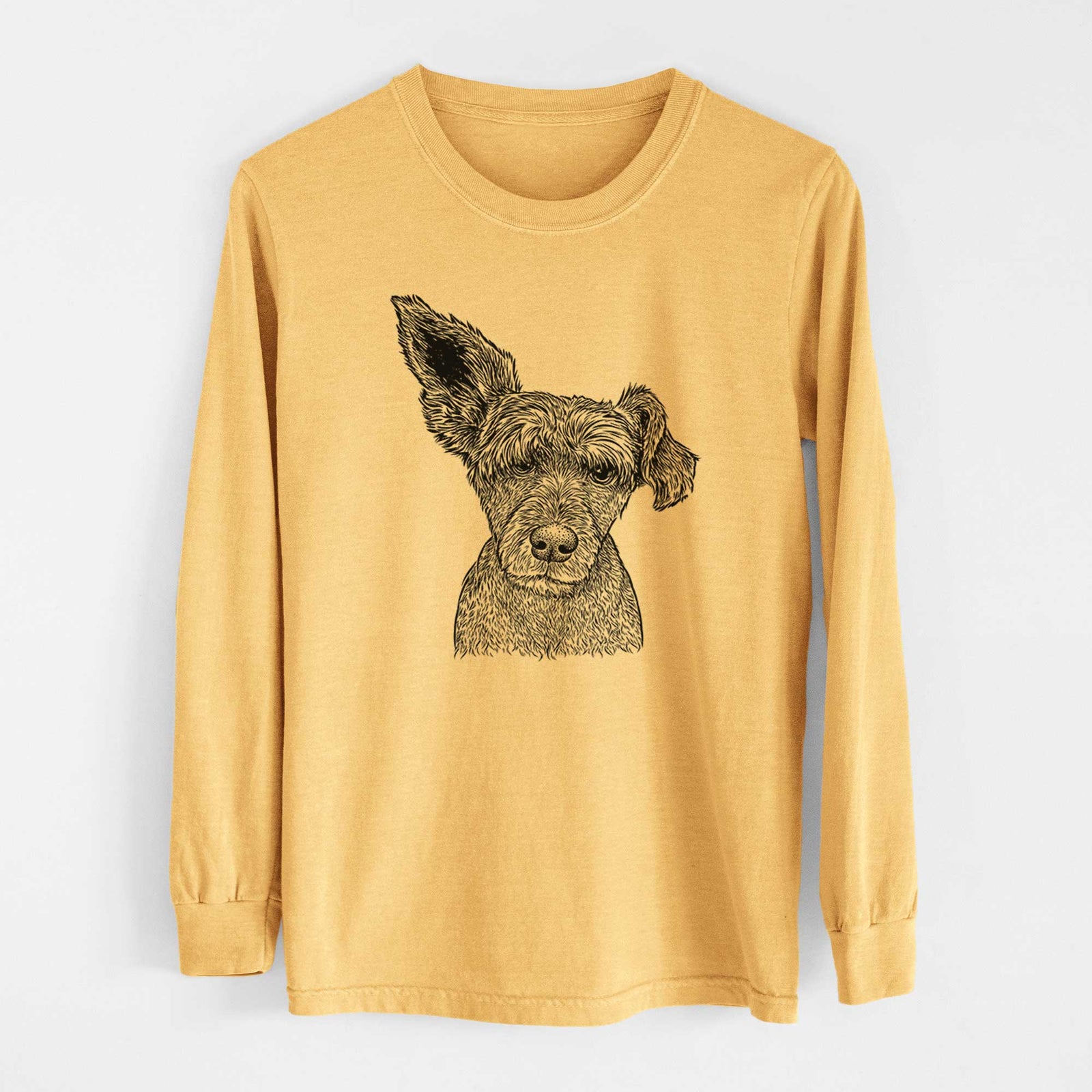 Bare Boodles the Schnauzer Mix - Heavyweight 100% Cotton Long Sleeve