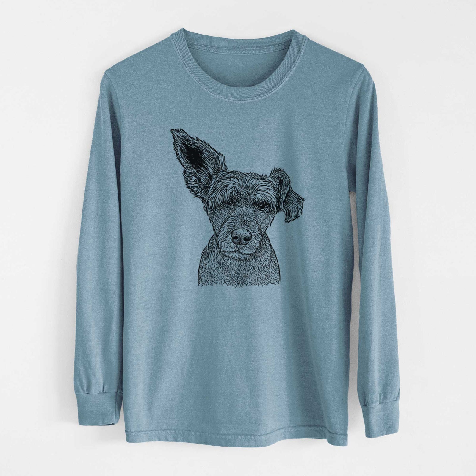 Bare Boodles the Schnauzer Mix - Heavyweight 100% Cotton Long Sleeve