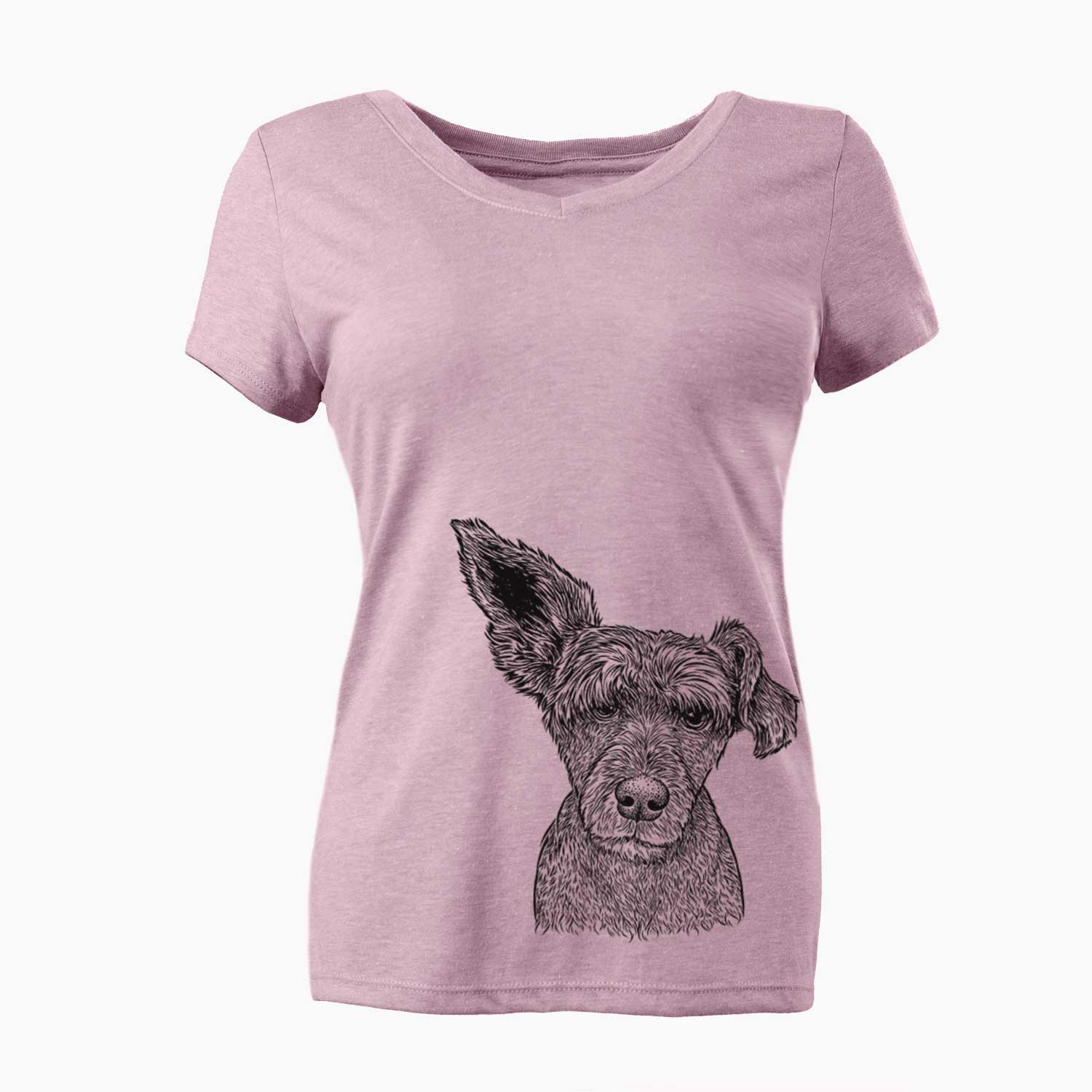 Bare Boodles the Schnauzer Mix - Women's V-neck Shirt