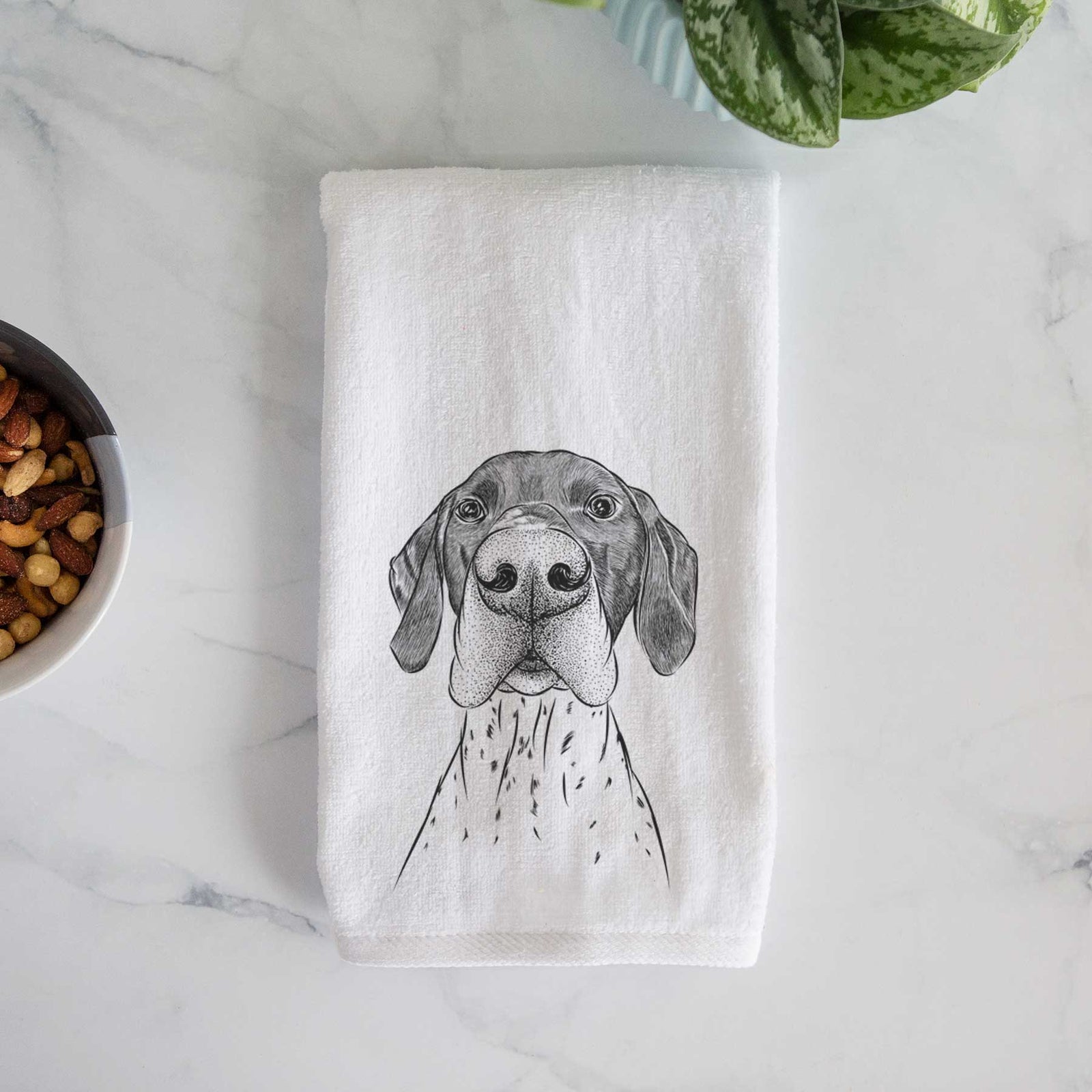 Booze the German Shorthaired Pointer Decorative Hand Towel