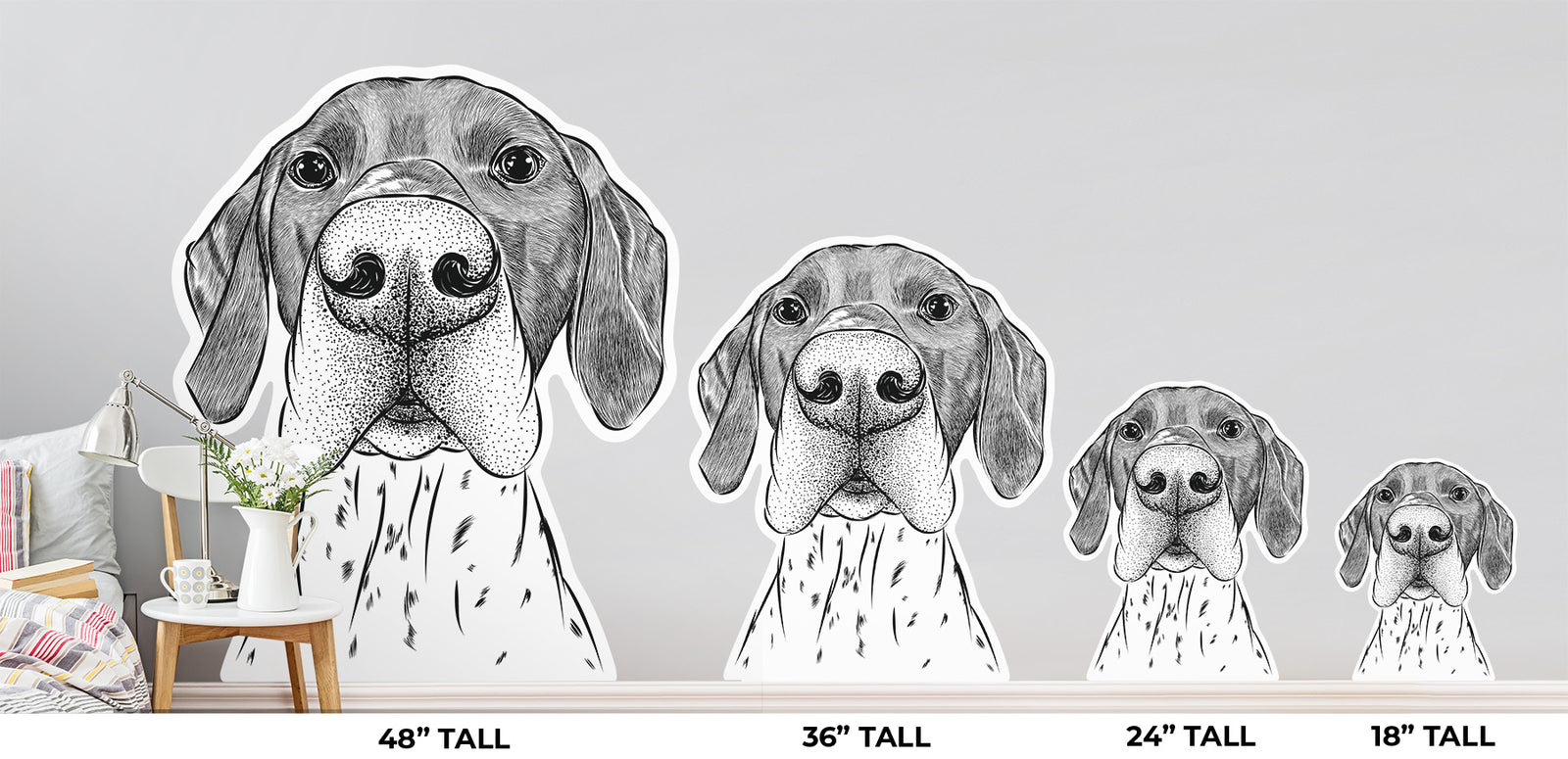 Booze the German Shorthaired Pointer - Wall Decal