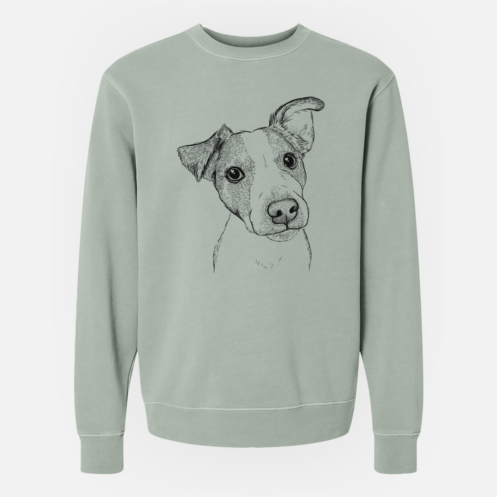 Bare Bosse the Jack Russell Terrier - Unisex Pigment Dyed Crew Sweatshirt