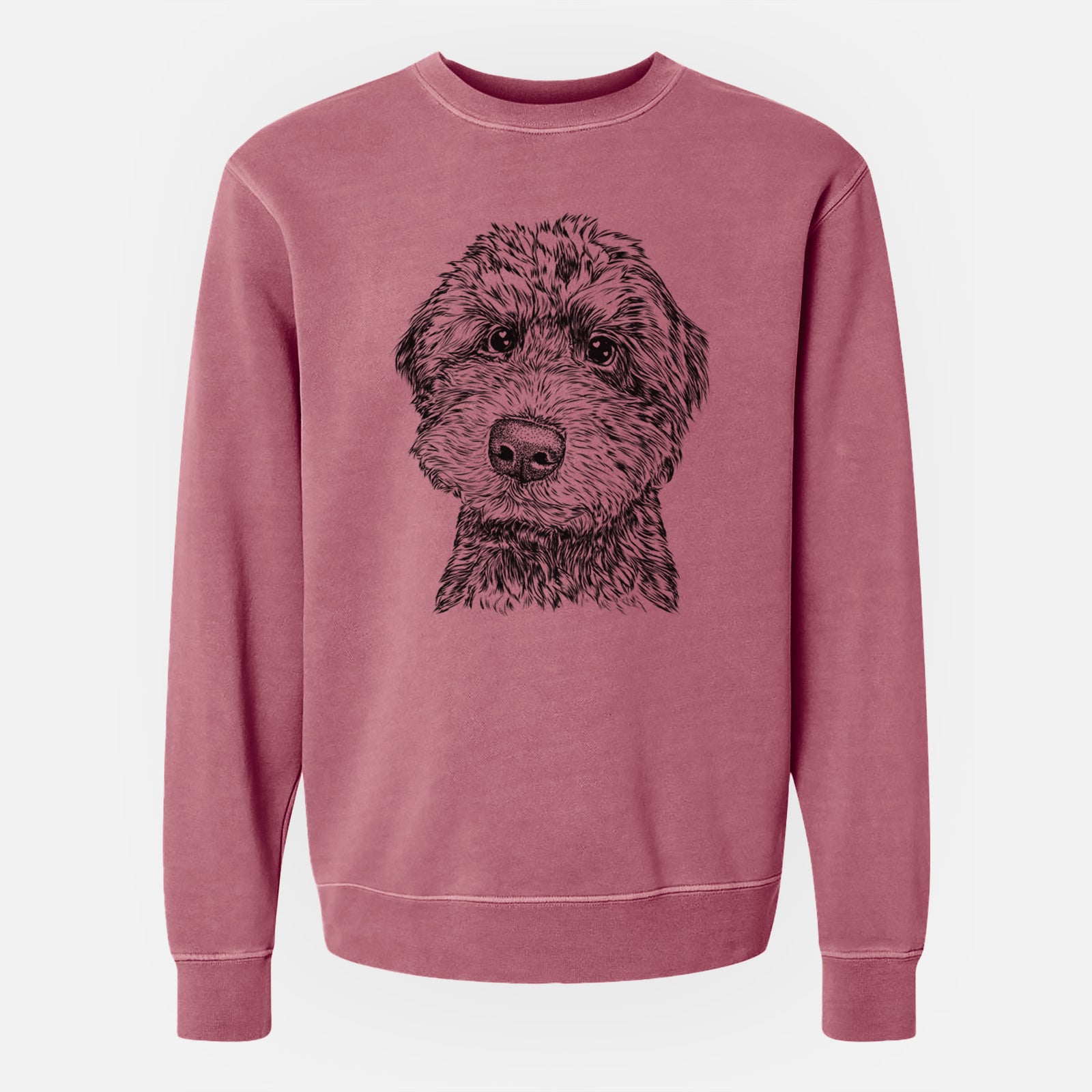 Bare Bowser the Whoodle - Unisex Pigment Dyed Crew Sweatshirt