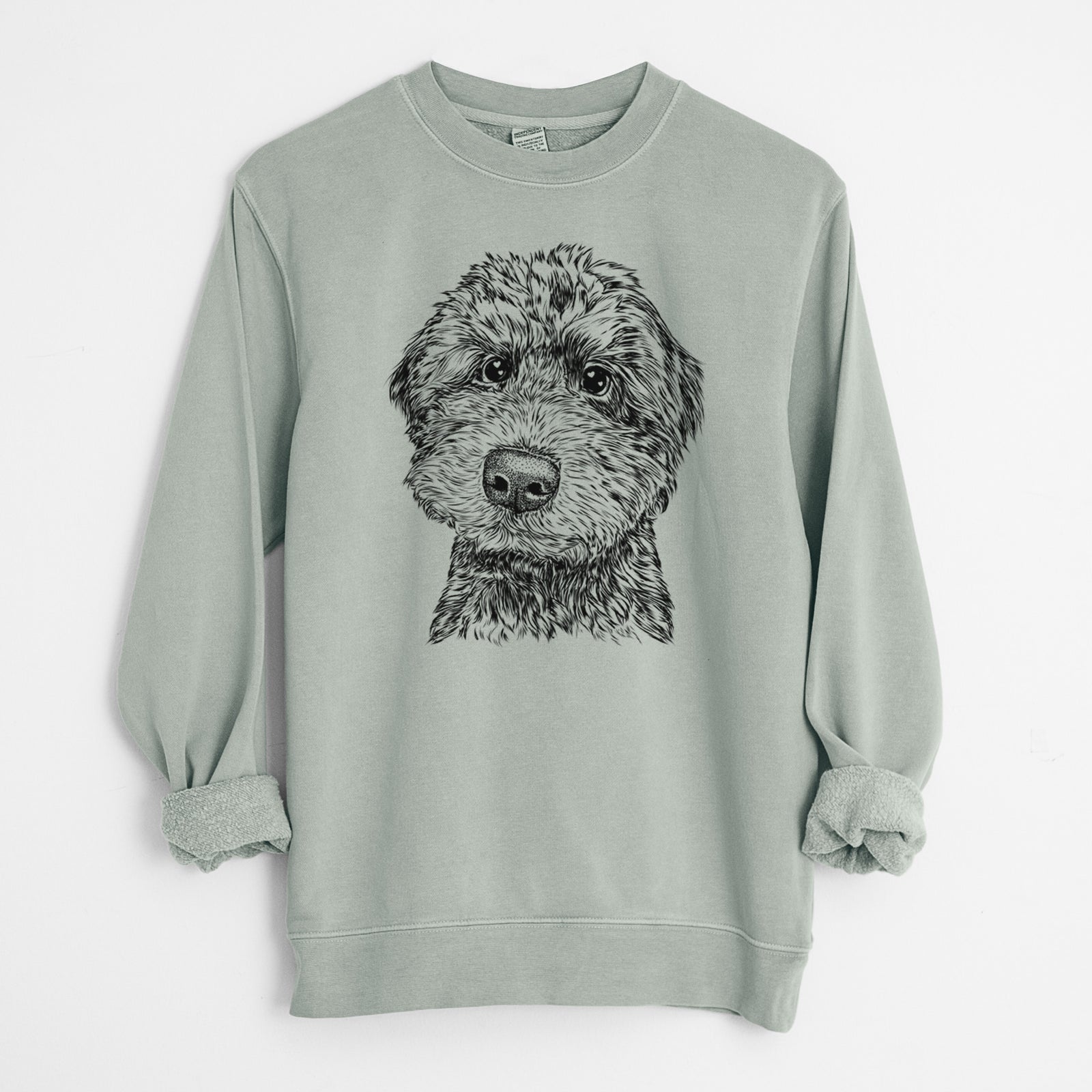 Bare Bowser the Whoodle - Unisex Pigment Dyed Crew Sweatshirt