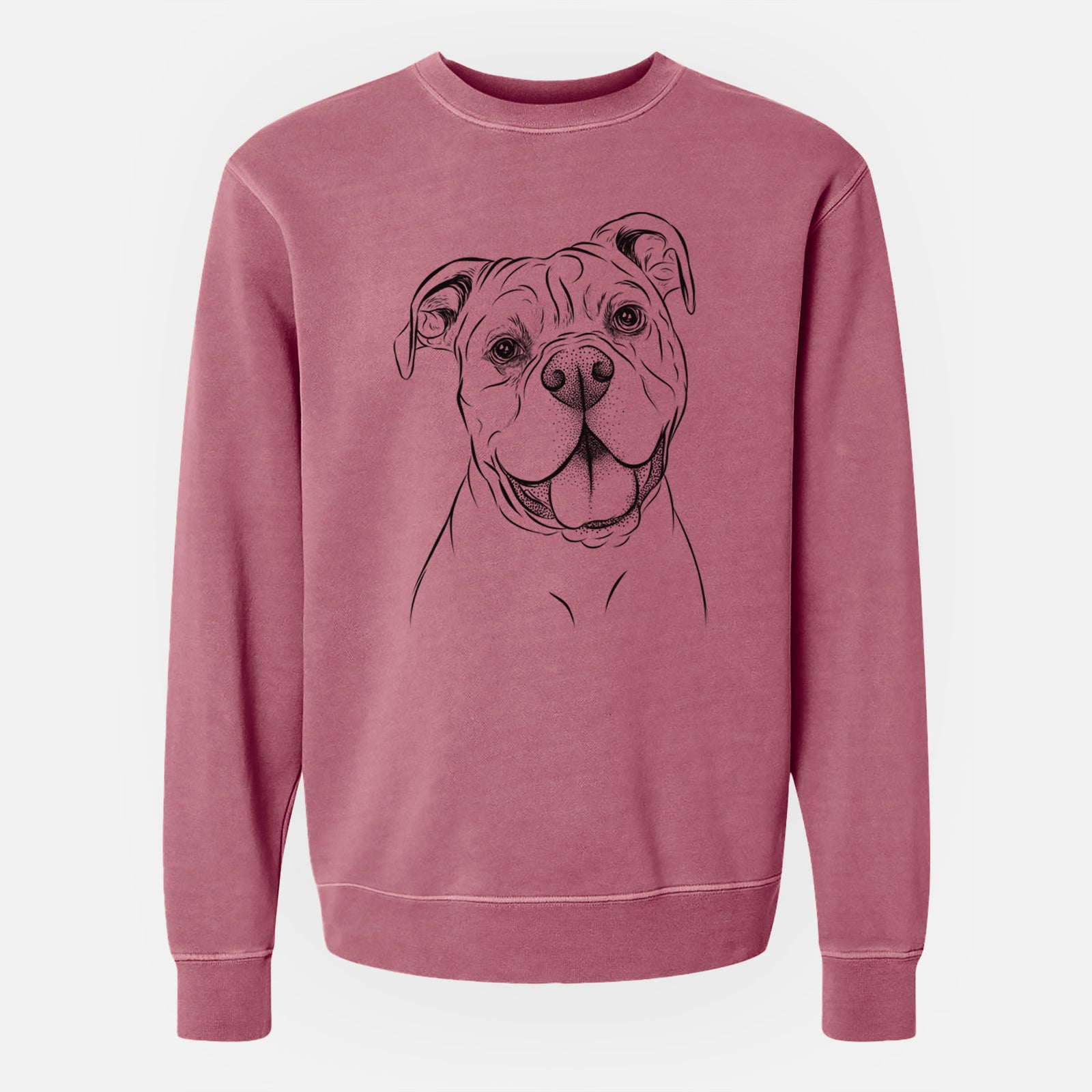 Bare Bravo the Bulldog Mix - Unisex Pigment Dyed Crew Sweatshirt