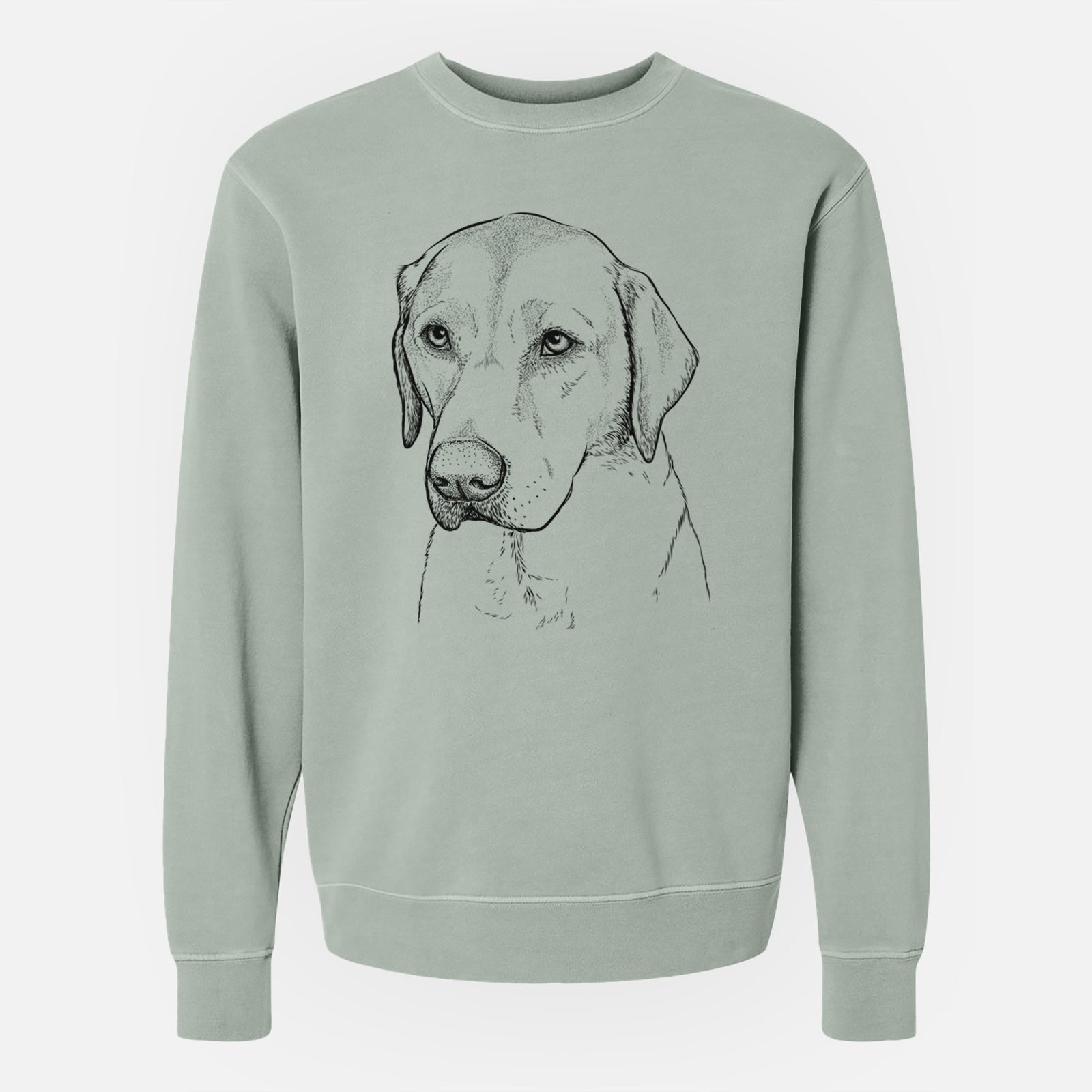 Bare Braxton the Yellow Lab - Unisex Pigment Dyed Crew Sweatshirt