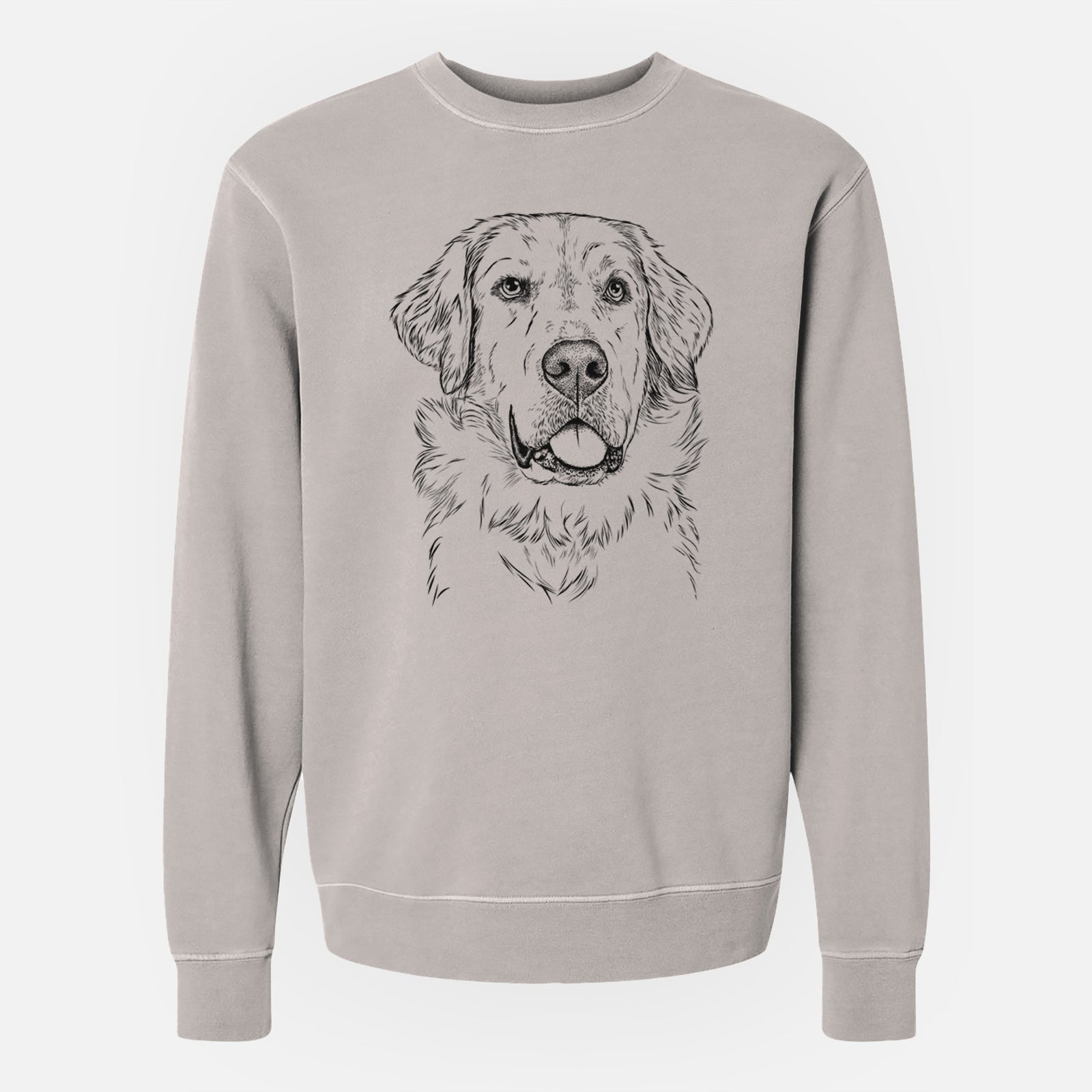 Bare Brophy the Great Pyrenees - Unisex Pigment Dyed Crew Sweatshirt