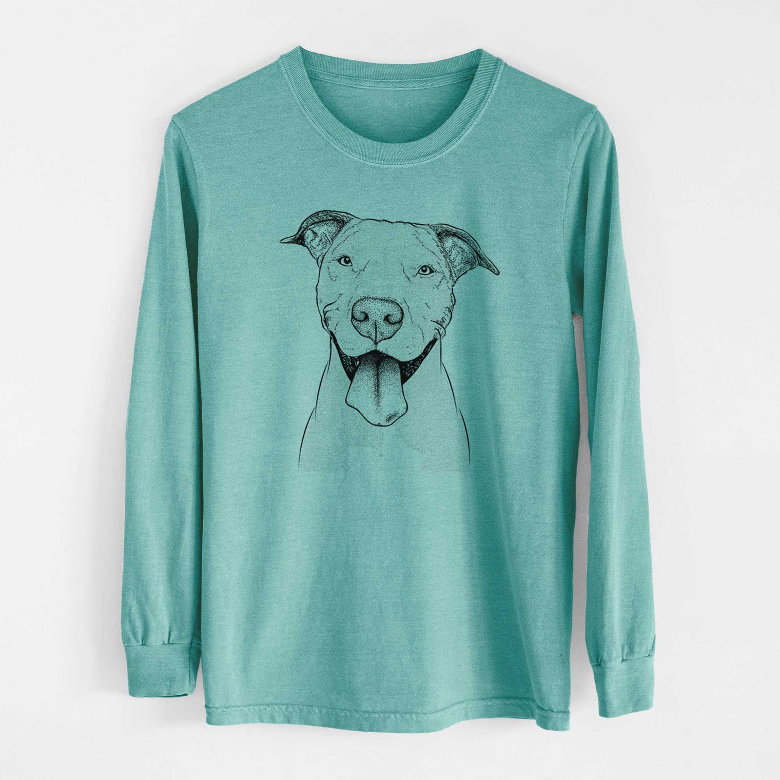 Bare Bruce the American Staffordshire Terrier - Heavyweight 100% Cotton Long Sleeve