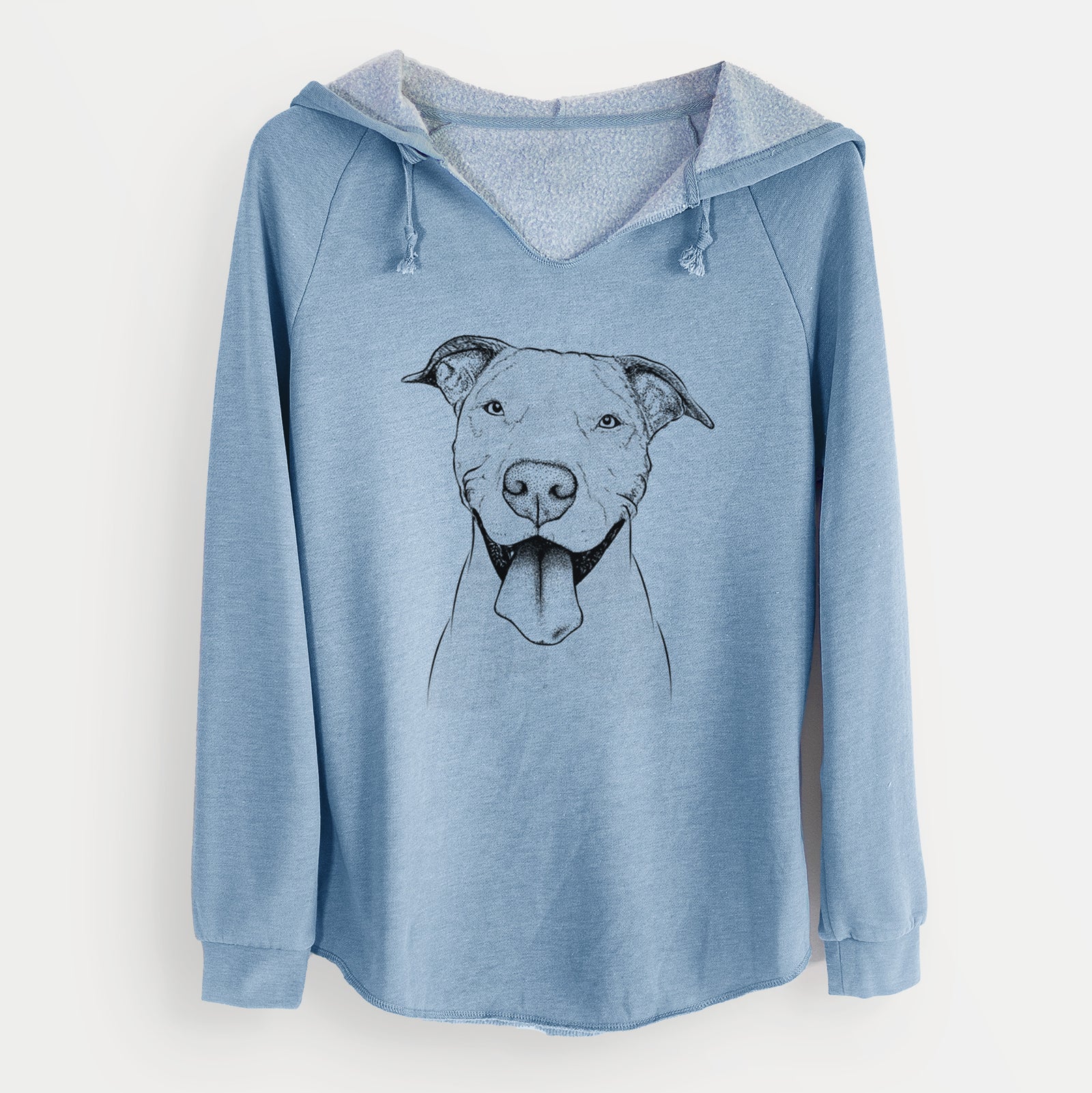 Bare Bruce the American Staffordshire Terrier - Cali Wave Hooded Sweatshirt