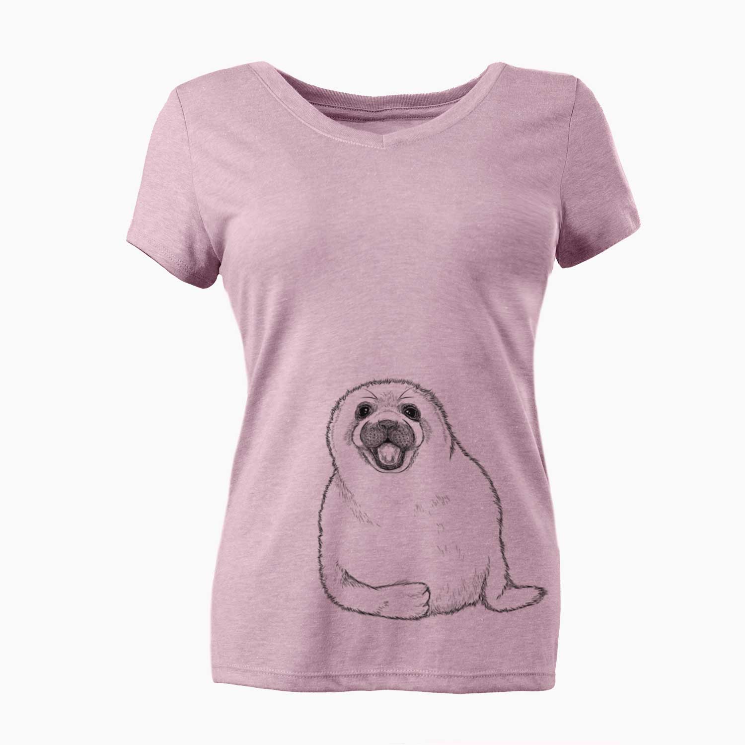 Bare Bub the Harp Seal - Women's V-neck Shirt