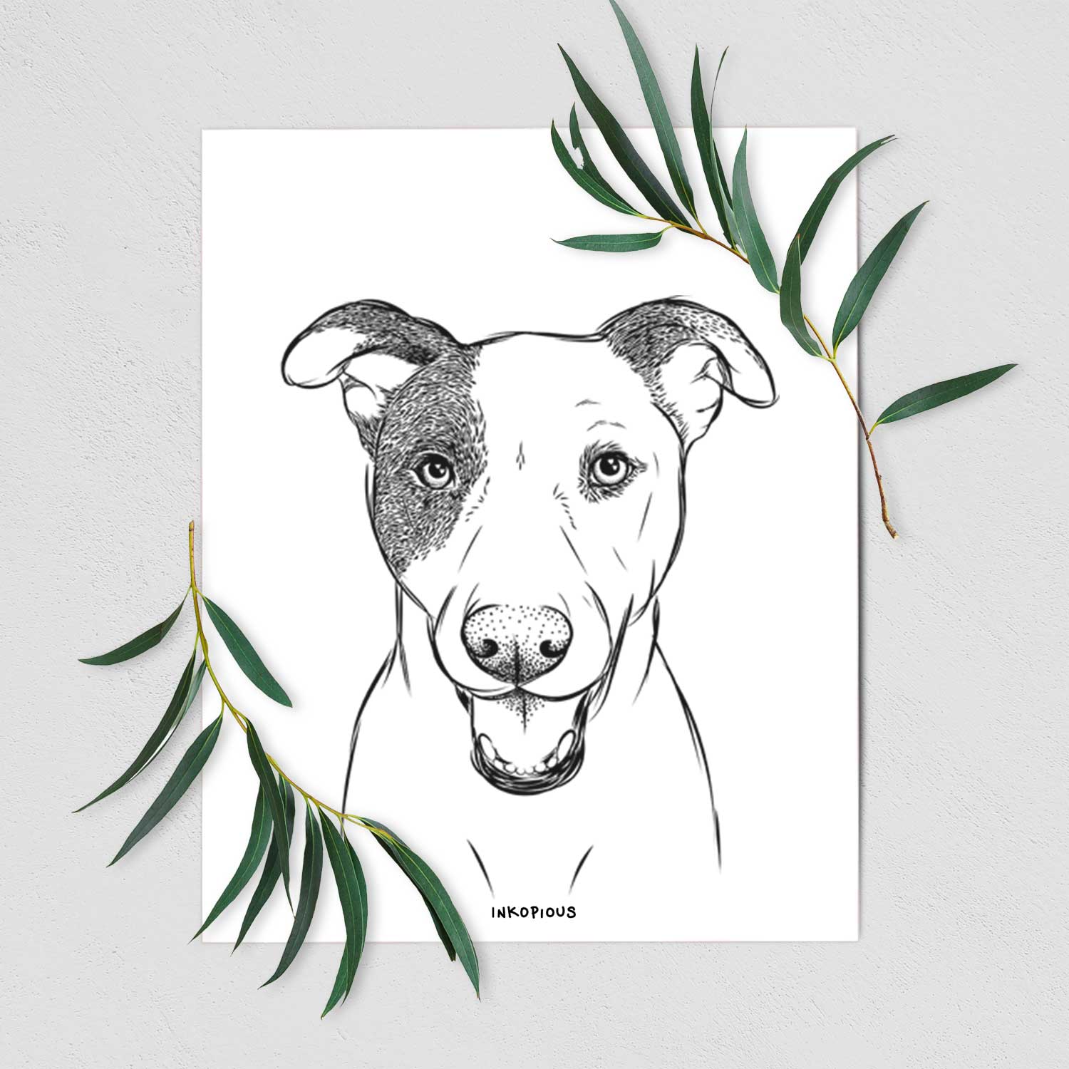 Bucky the Mixed Breed Art Print