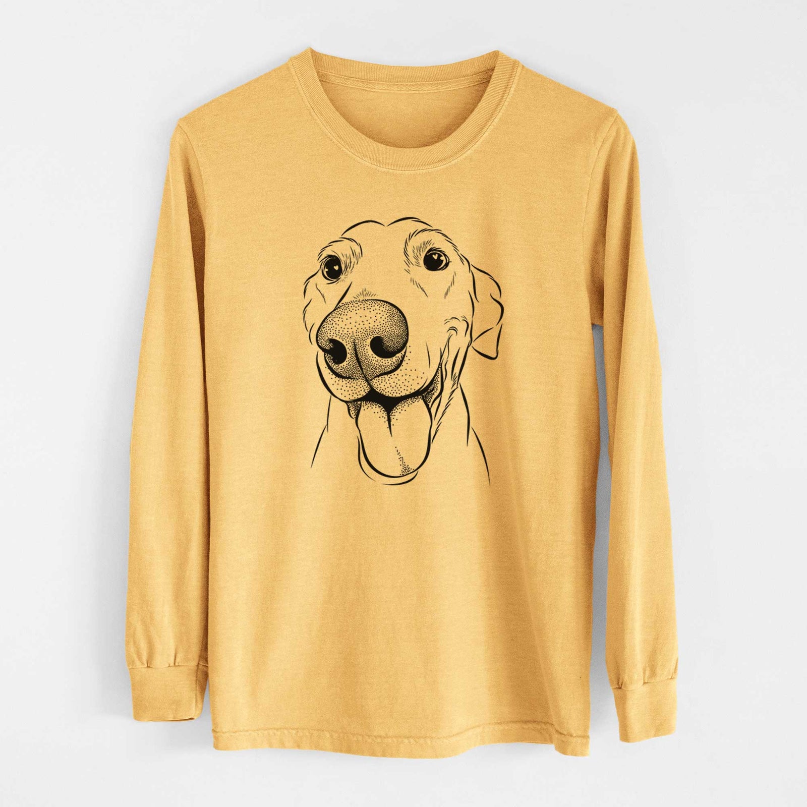 Bare Buddy the Buddy the Sato / American Village Dog - Heavyweight 100% Cotton Long Sleeve