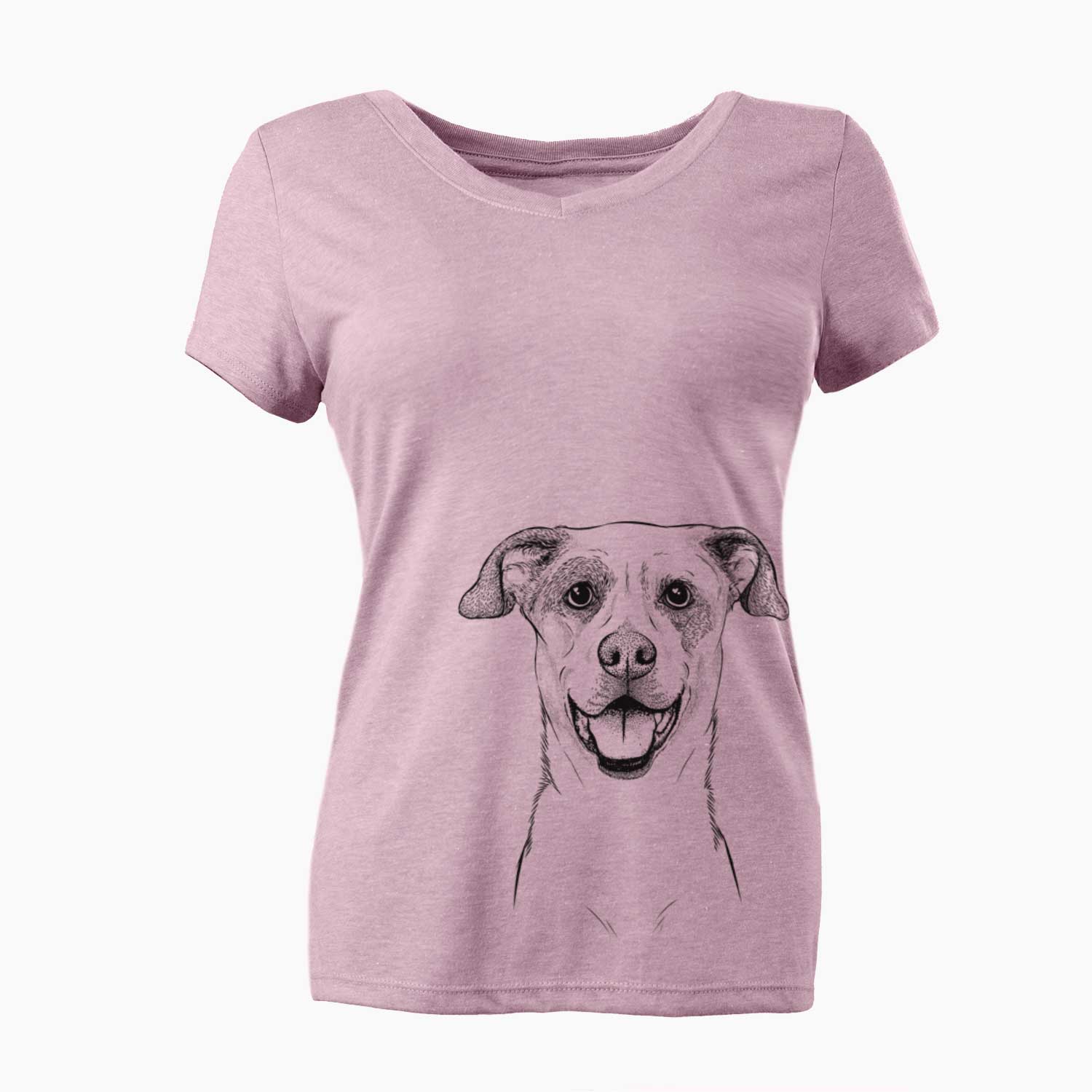 Bare Buffy the Mixed Breed - Women's V-neck Shirt