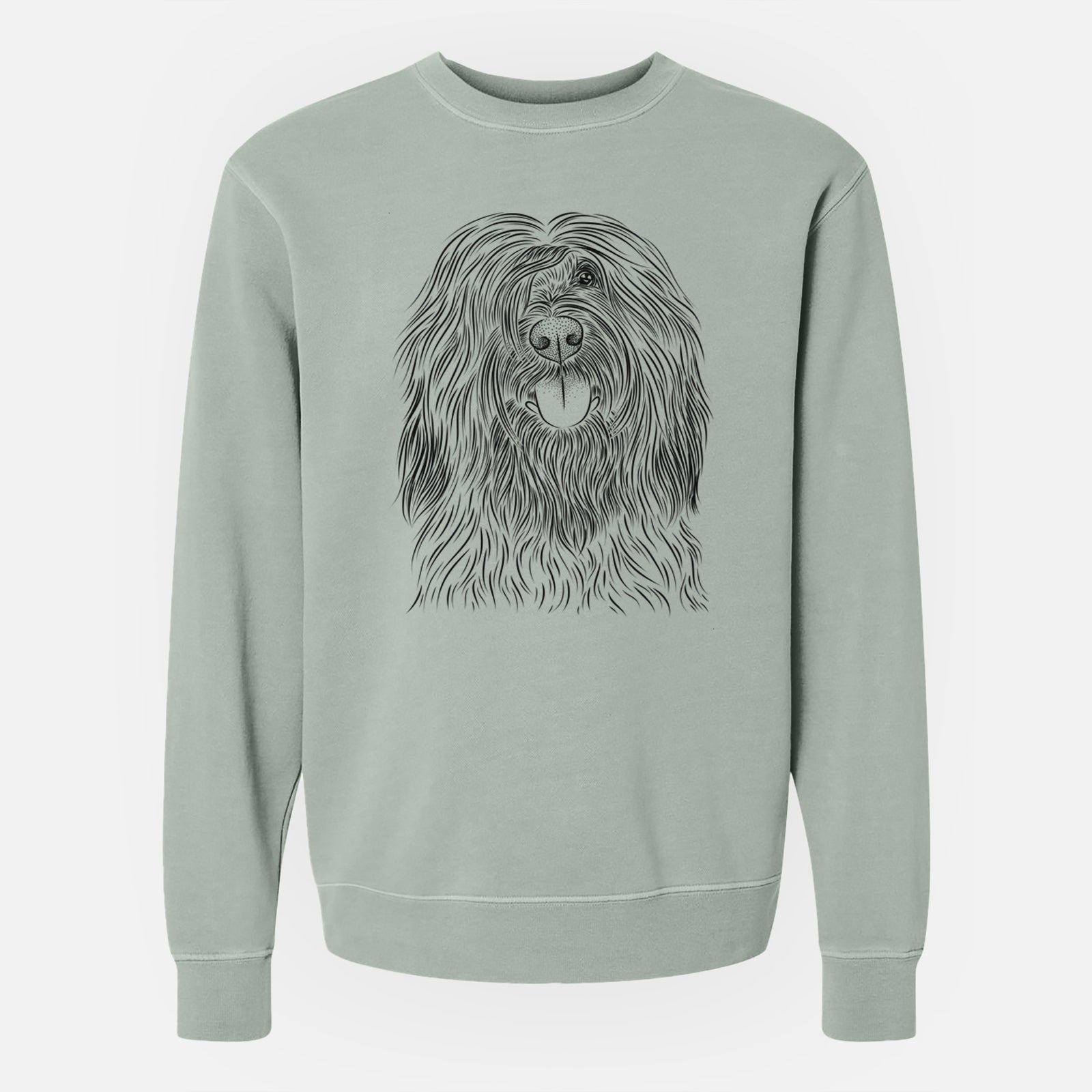 Bare Bundy the Briard - Unisex Pigment Dyed Crew Sweatshirt