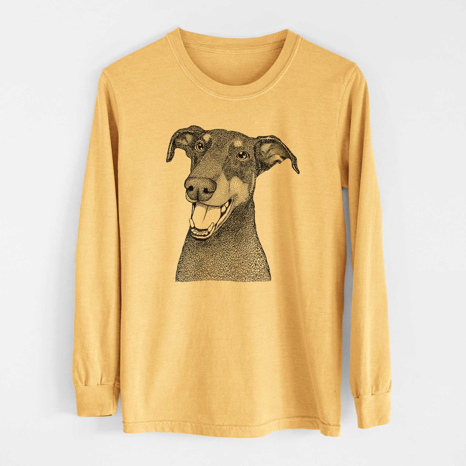 Bare Bunnie the Doberman Pinscher - Heavyweight 100% Cotton Long Sleeve