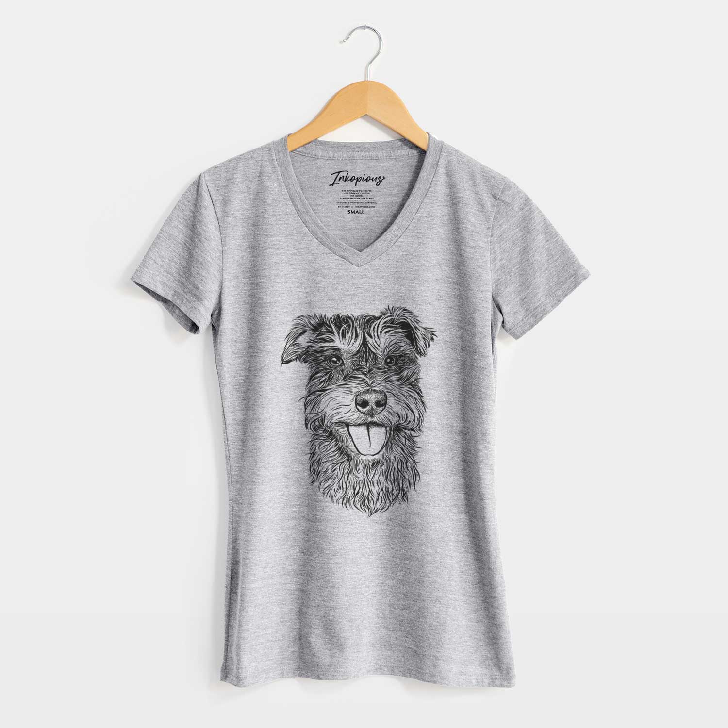 Bare Buster the Schnoodle - Women's V-neck Shirt