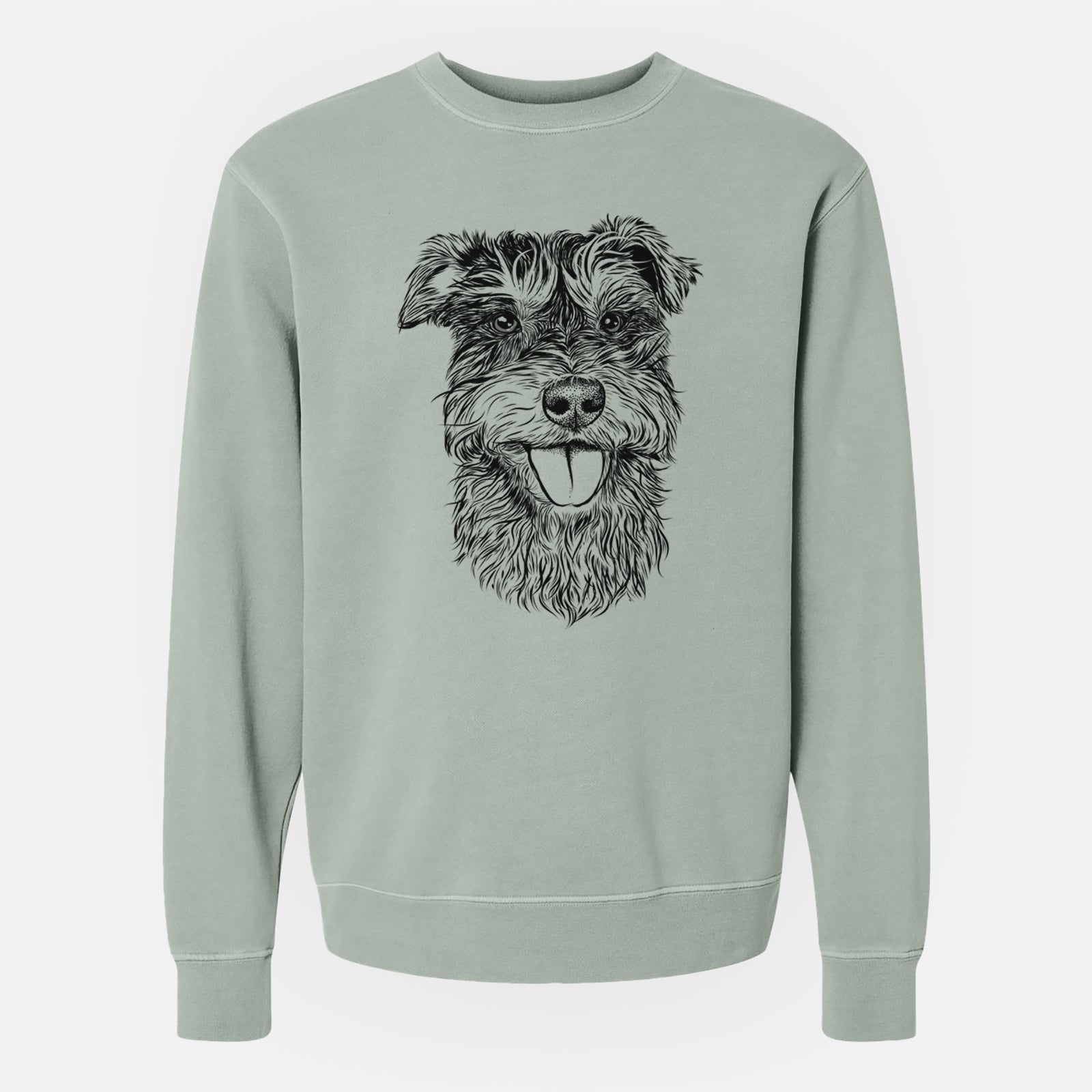 Bare Buster the Schnoodle - Unisex Pigment Dyed Crew Sweatshirt