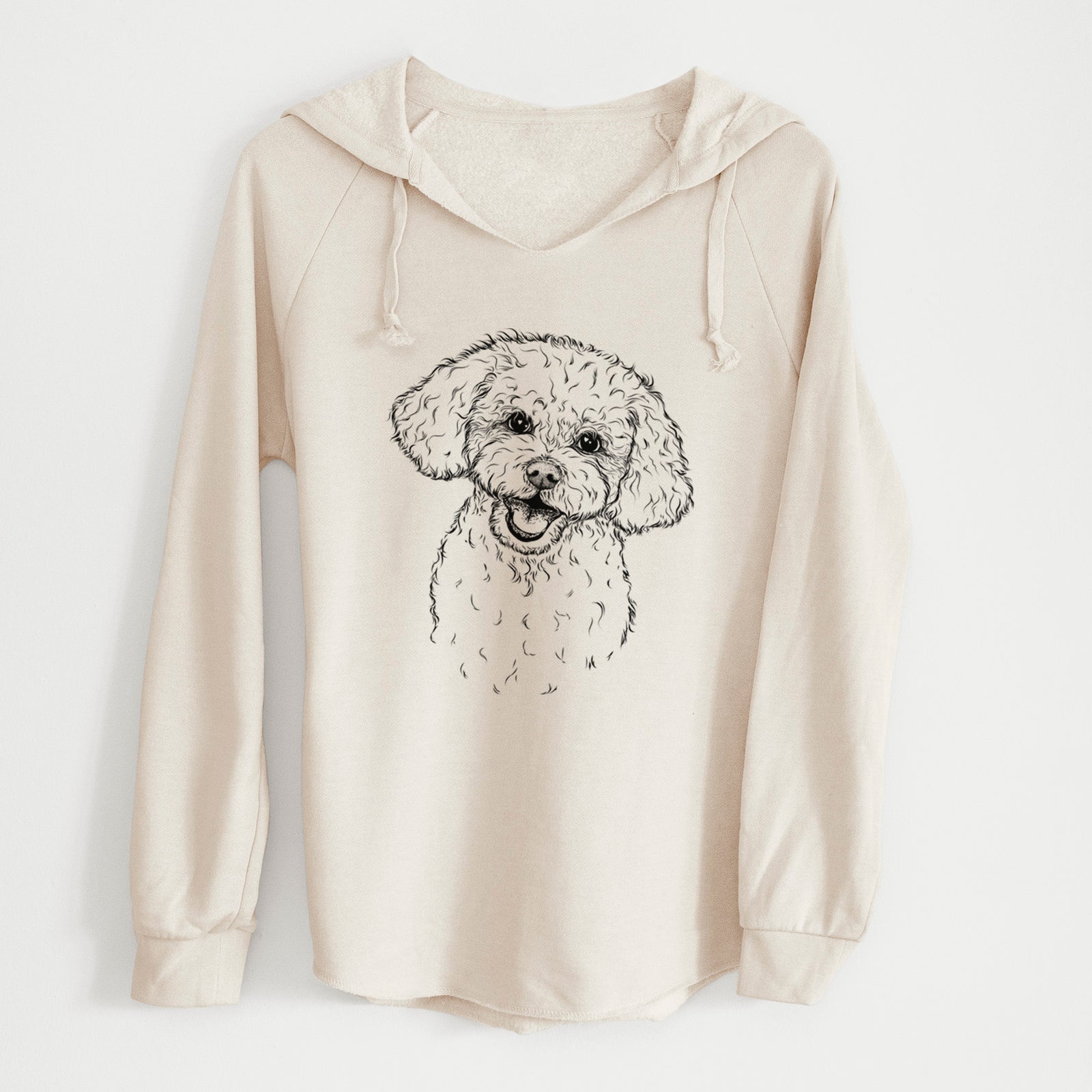 Bare Caesar the Bichon Frise - Cali Wave Hooded Sweatshirt