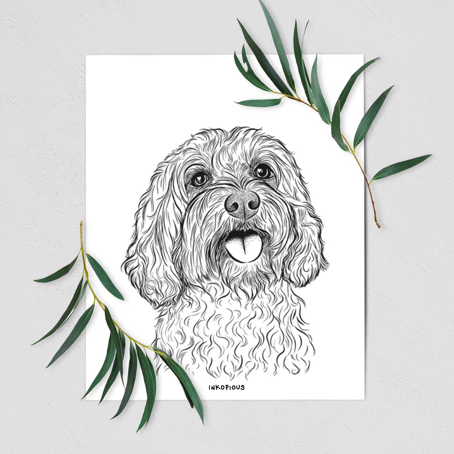 Cali the Cavapoo Art Print