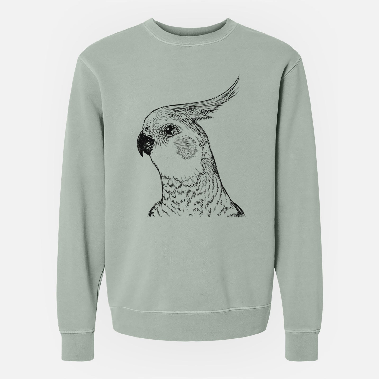 Bare Candy the Cockatiel - Unisex Pigment Dyed Crew Sweatshirt